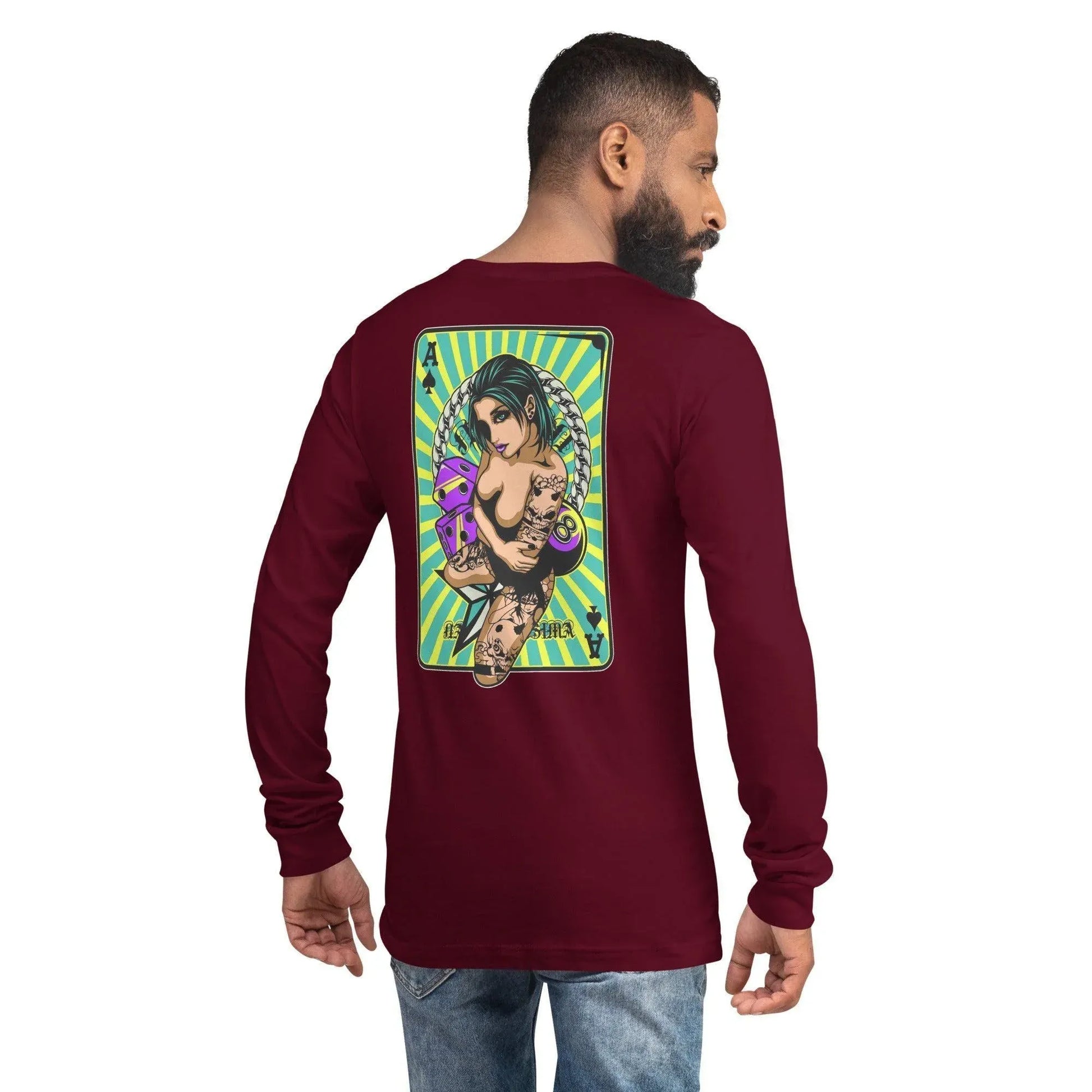 ace-of-spades-langarmshirt-langarmshirt-jlr-design-90456 - JLR Design