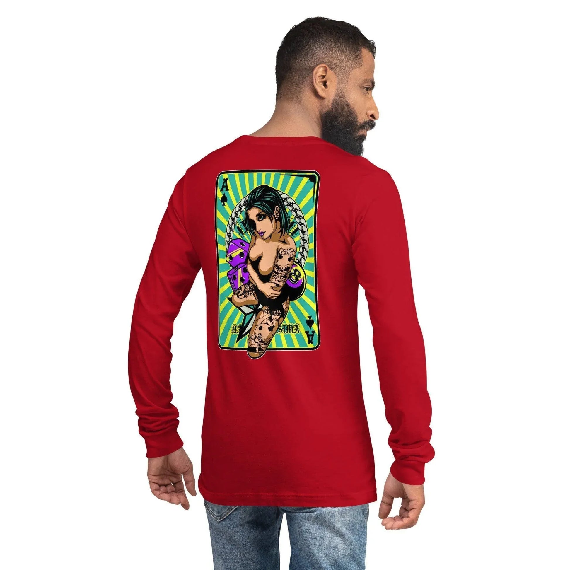 ace-of-spades-langarmshirt-langarmshirt-jlr-design-50779 - JLR Design