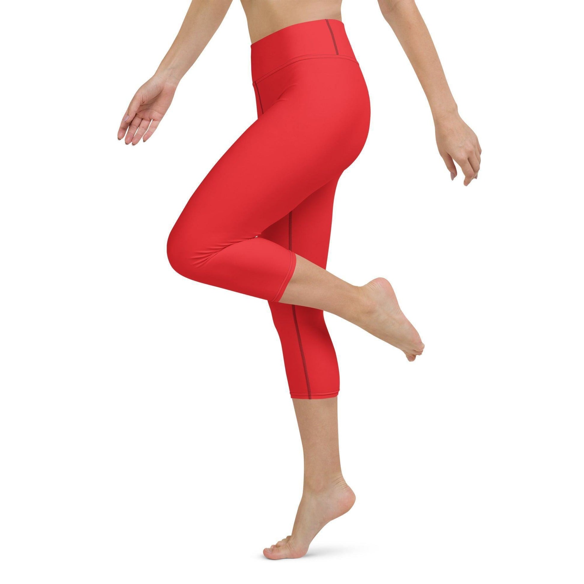 Alizarinrot Damen Yoga Capri Leggings Yoga Capri Leggings JLR Design