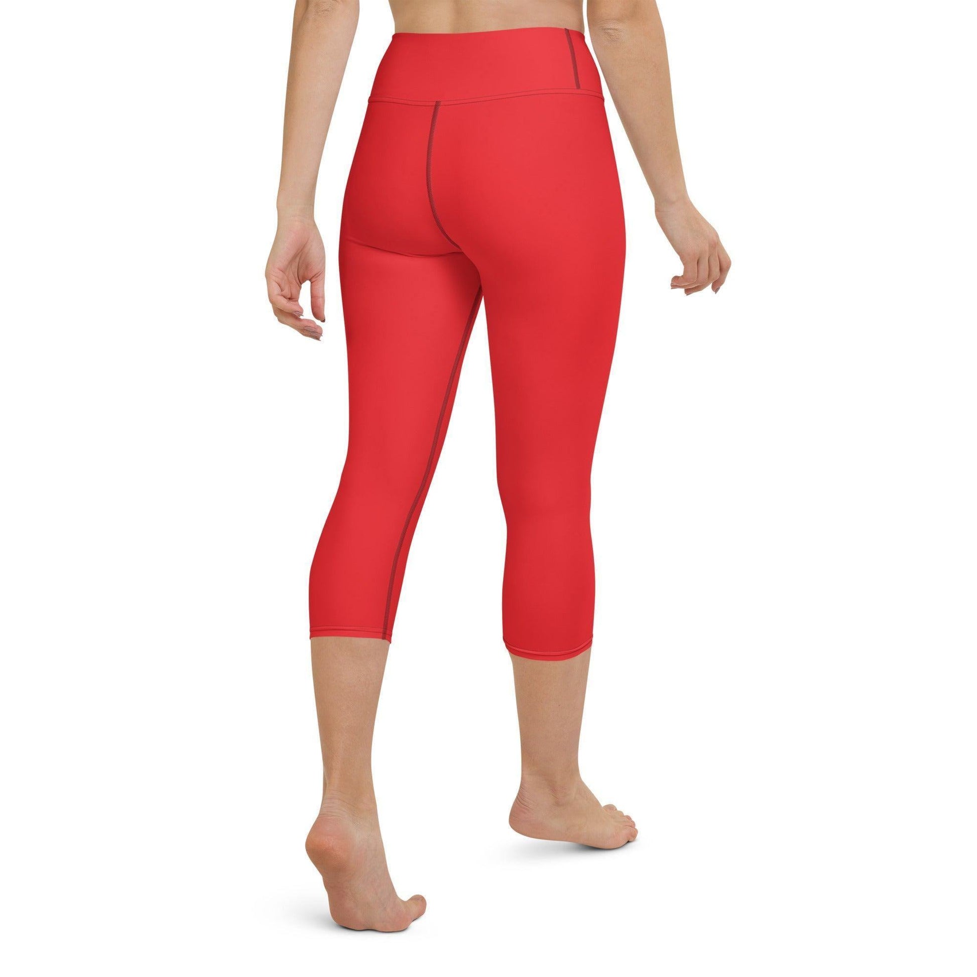 Alizarinrot Damen Yoga Capri Leggings Yoga Capri Leggings JLR Design