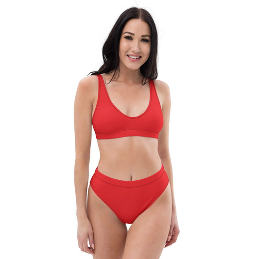 Alizarinrot High Waist Bikini Bikini 49.99 alizarinrot, Bikini, Design, einfarbig, Einlagen, Elastan, Fashion, GRS, High, Mode, Passform, Polyester, red, rot, Style, UPF50, Waist, zweilagig, zweitilig, Ökotex JLR Design