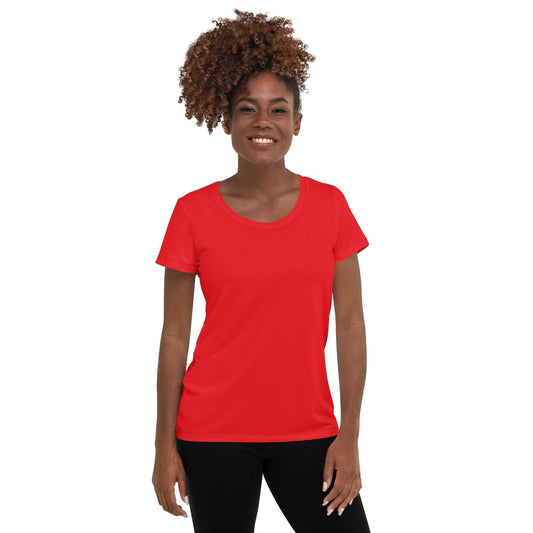 Alizarinrotes Sport T-Shirt für Damen Sport T-Shirt JLR Design
