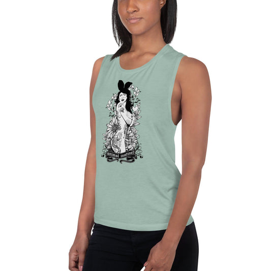 Animal Instinct Damen Tank Top Tank Top 44.99 aktiv, angenehmes, Animal, atmungsaktiv, Ausschnitt, betont, Bewegungsfreiheit, breite, Damen, enganliegend, Farben, Figur, Fitness, Frauen, Gym, Instinct., Look, Muscle, Must-have, Outfit, Polyester, Sommer, Tank, Top, Tragegefühl, Training, Träger, verschiedene, Viskose JLR Design