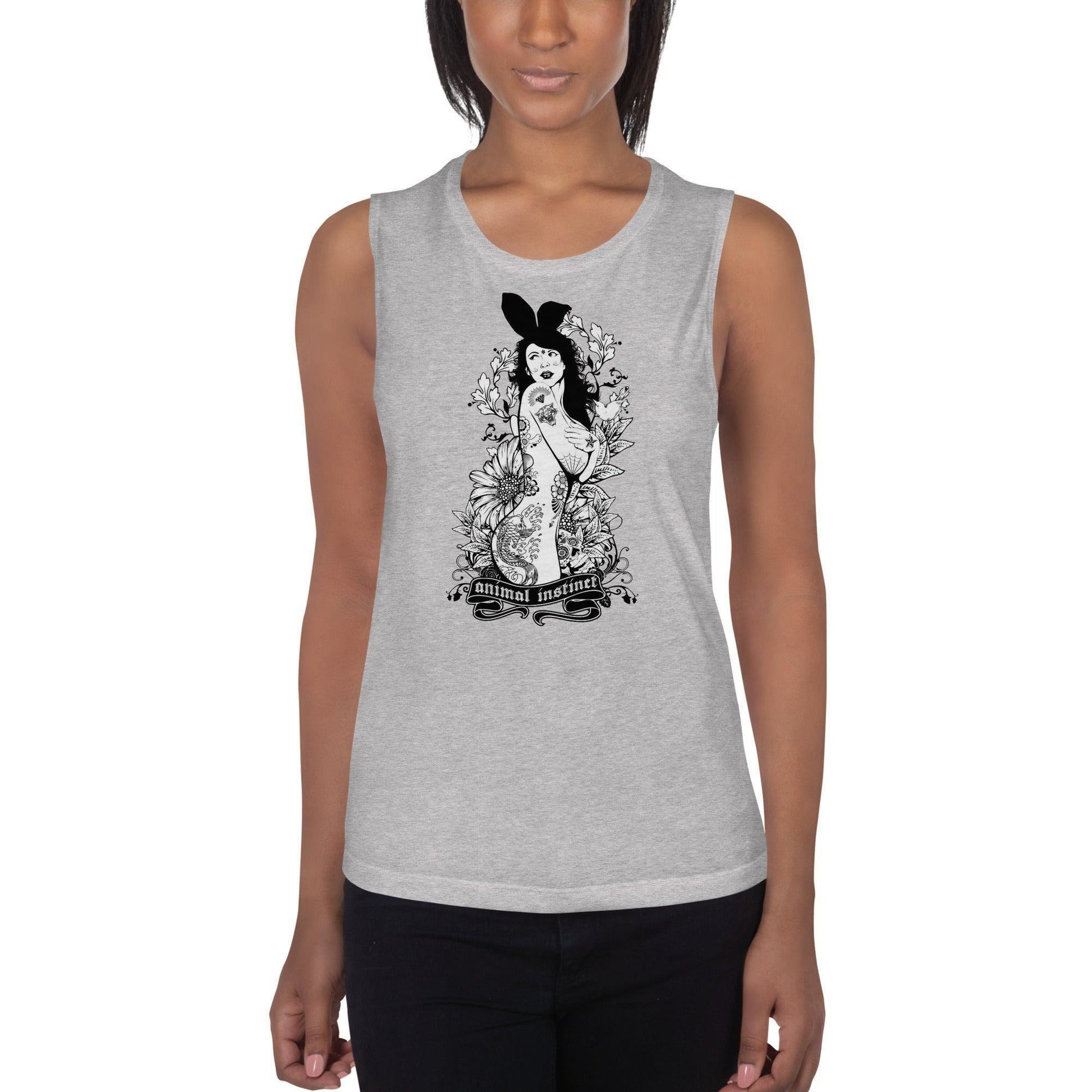 Animal Instinct Damen Tank Top Tank Top 44.99 aktiv, angenehmes, Animal, atmungsaktiv, Ausschnitt, betont, Bewegungsfreiheit, breite, Damen, enganliegend, Farben, Figur, Fitness, Frauen, Gym, Instinct., Look, Muscle, Must-have, Outfit, Polyester, Sommer, Tank, Top, Tragegefühl, Training, Träger, verschiedene, Viskose JLR Design