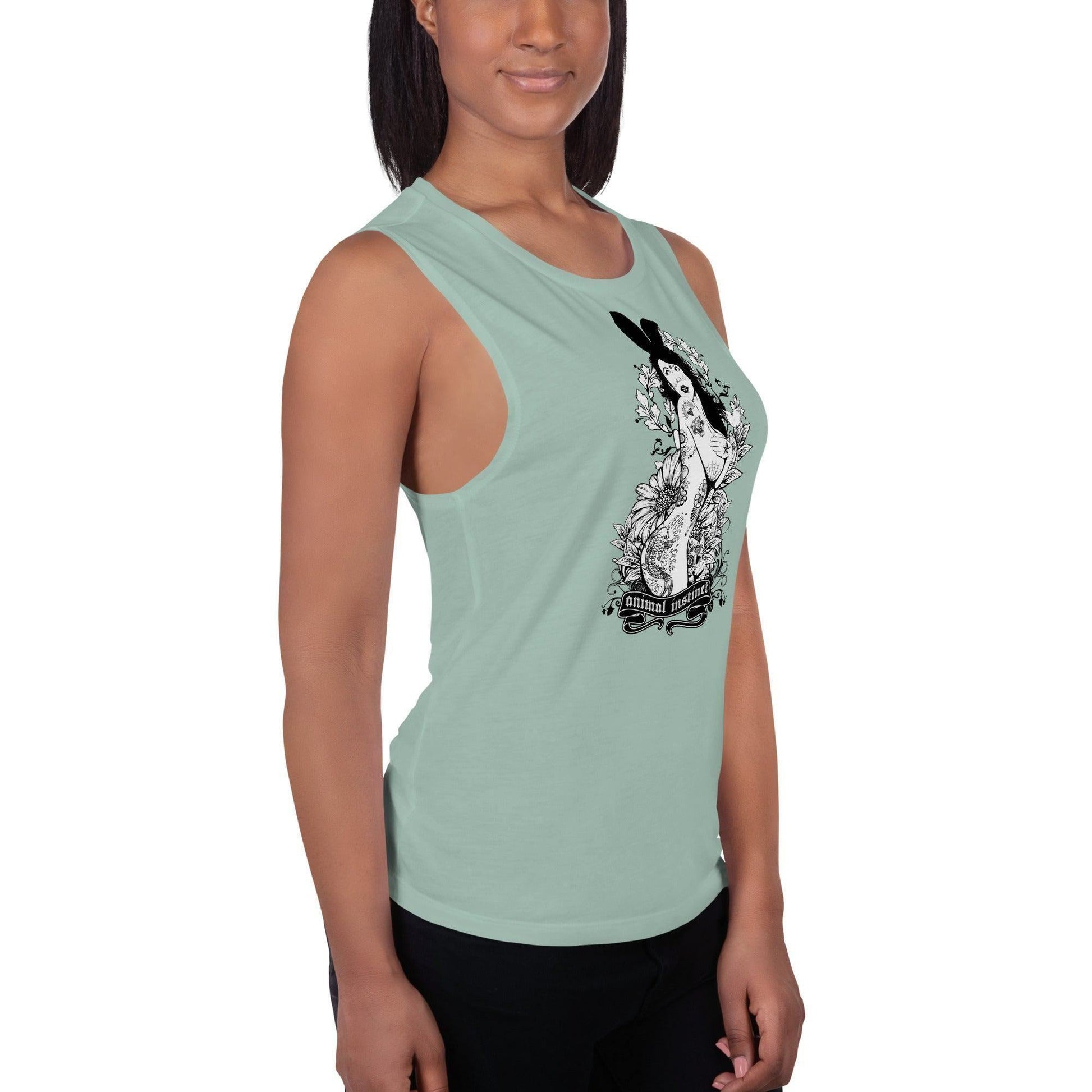 Animal Instinct Damen Tank Top Tank Top 44.99 aktiv, angenehmes, Animal, atmungsaktiv, Ausschnitt, betont, Bewegungsfreiheit, breite, Damen, enganliegend, Farben, Figur, Fitness, Frauen, Gym, Instinct., Look, Muscle, Must-have, Outfit, Polyester, Sommer, Tank, Top, Tragegefühl, Training, Träger, verschiedene, Viskose JLR Design