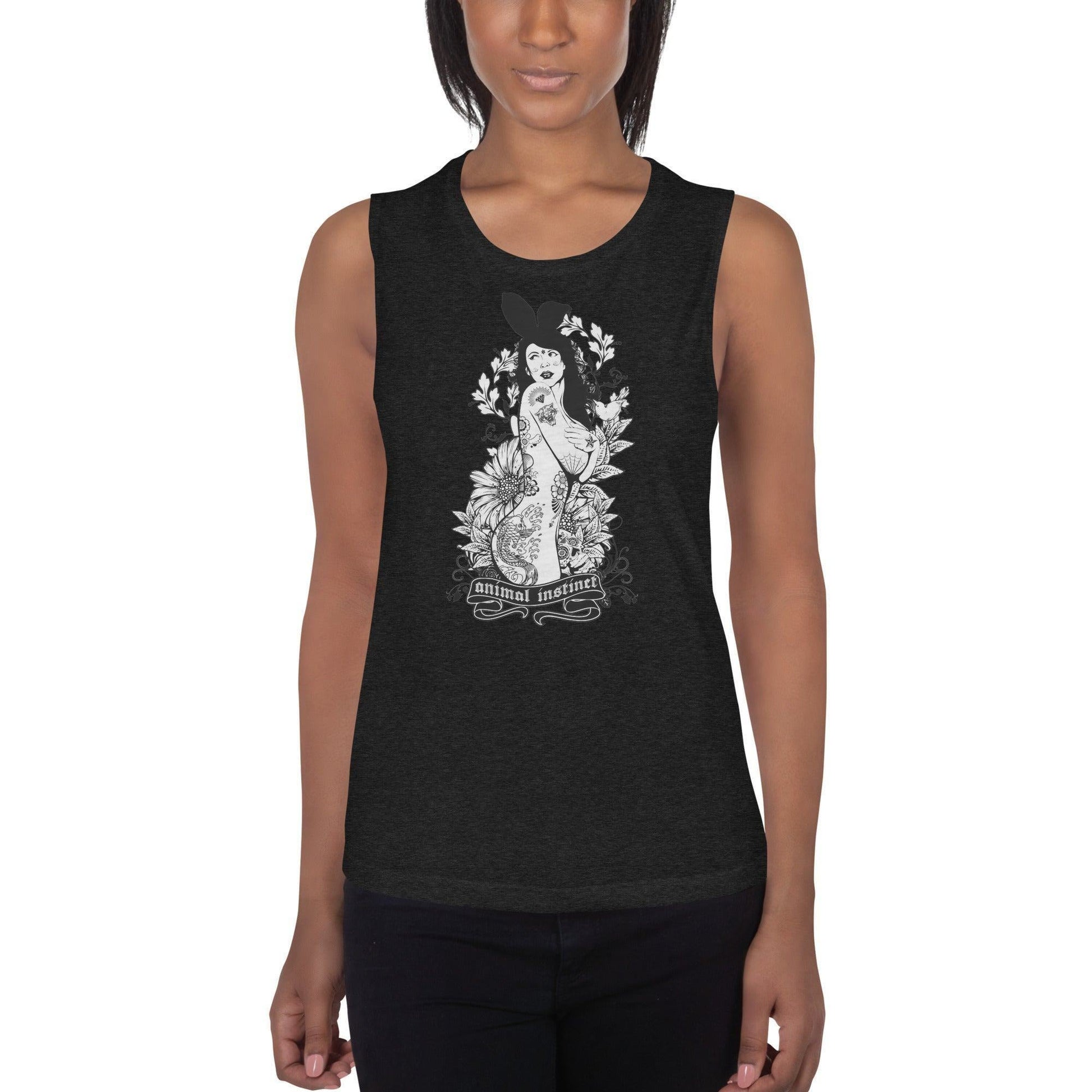 Animal Instinct Damen Tank Top Tank Top 44.99 aktiv, angenehmes, Animal, atmungsaktiv, Ausschnitt, betont, Bewegungsfreiheit, breite, Damen, enganliegend, Farben, Figur, Fitness, Frauen, Gym, Instinct., Look, Muscle, Must-have, Outfit, Polyester, Sommer, Tank, Top, Tragegefühl, Training, Träger, verschiedene, Viskose JLR Design