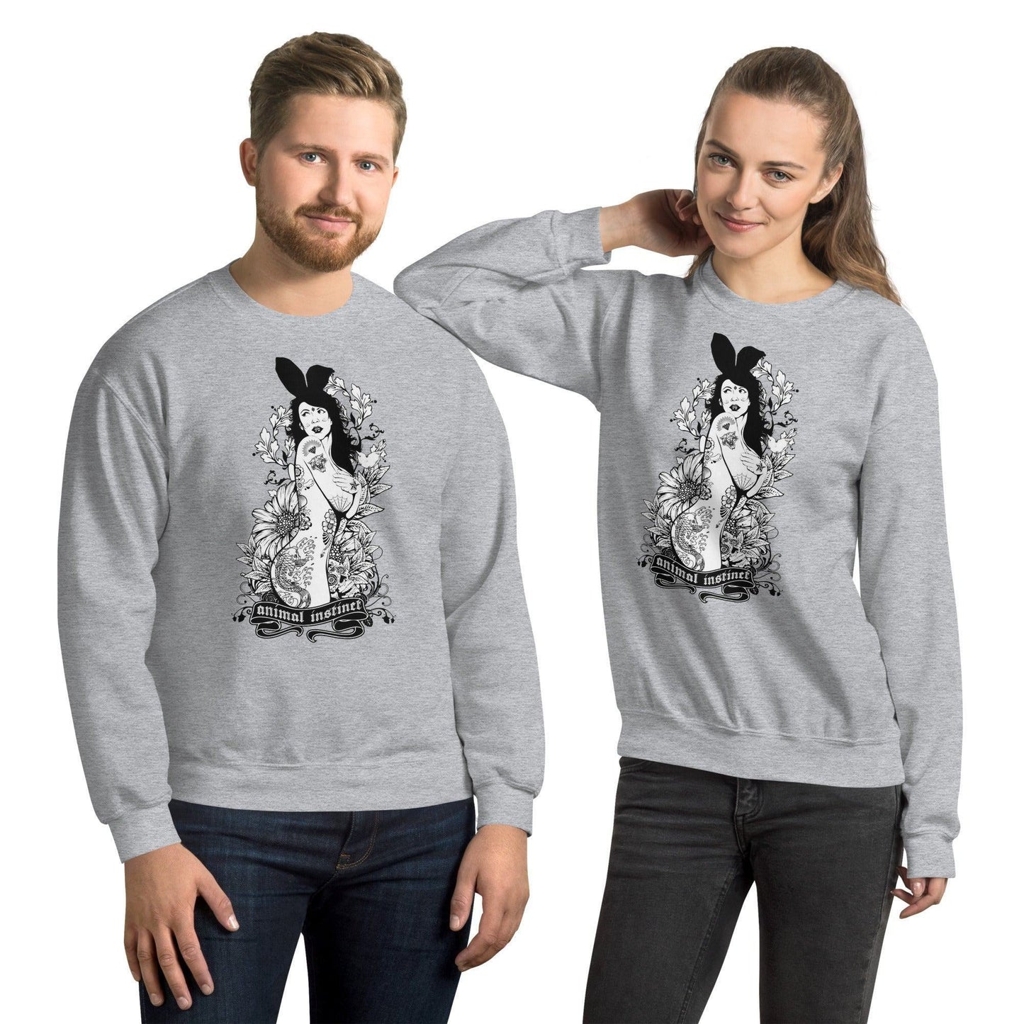 Animal Instinct Pullover Pullover 39.99 Allrounder, angenehmes, Animal, Baumwolle, Begleiter, Damen, Design, doppelnaht, feingesticktes, Fleece, Frau, hergestellt, Herren, hochwertige, Instinct, kalte, Kleiderschrank, kombinieren, kuschelig, lässiger, Mann, Outfit, Polyester, Pullover, Rippausschnitt, Saum, Schnitt, Tage, Trageerlebnis, Tragegefühl, vielseitig, warm, zeitloses, Ärmelbündchen JLR Design