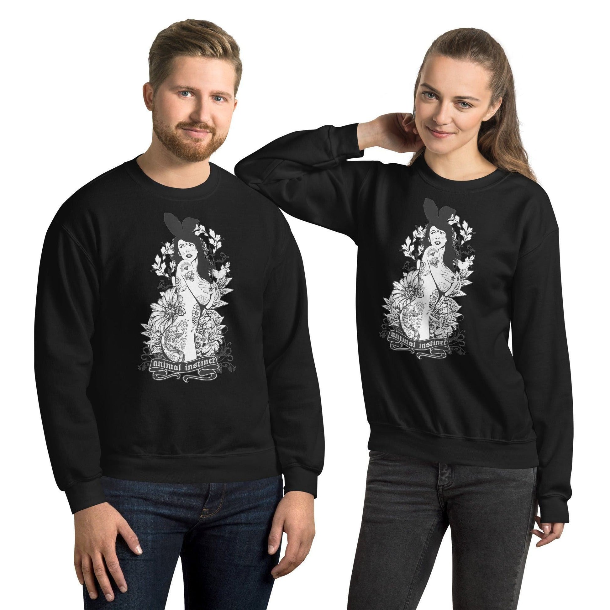 Animal Instinct Pullover Pullover 39.99 Allrounder, angenehmes, Animal, Baumwolle, Begleiter, Damen, Design, doppelnaht, feingesticktes, Fleece, Frau, hergestellt, Herren, hochwertige, Instinct, kalte, Kleiderschrank, kombinieren, kuschelig, lässiger, Mann, Outfit, Polyester, Pullover, Rippausschnitt, Saum, Schnitt, Tage, Trageerlebnis, Tragegefühl, vielseitig, warm, zeitloses, Ärmelbündchen JLR Design