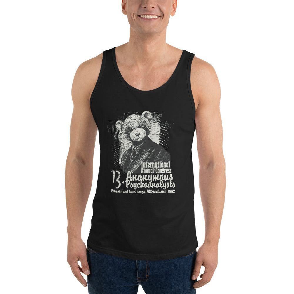 Anonymous Psychoanalysts Herren Tank Top Tank Top 44.99 Aktivität, Anonymous, atmungsaktiv, Baumwolle, bequem, Bewegungsfreiheit, Blend, Damen, Design, Fitness, Fitnessstudio, Gy, Herren, hochwertige, körperbetonte, Materialien, Muskeln, Passform, Psychoanalysts, Seitennähte, Sport, Tank, Top, Tragegefühl, Training, Tri, Unisex, Viskose JLR Design