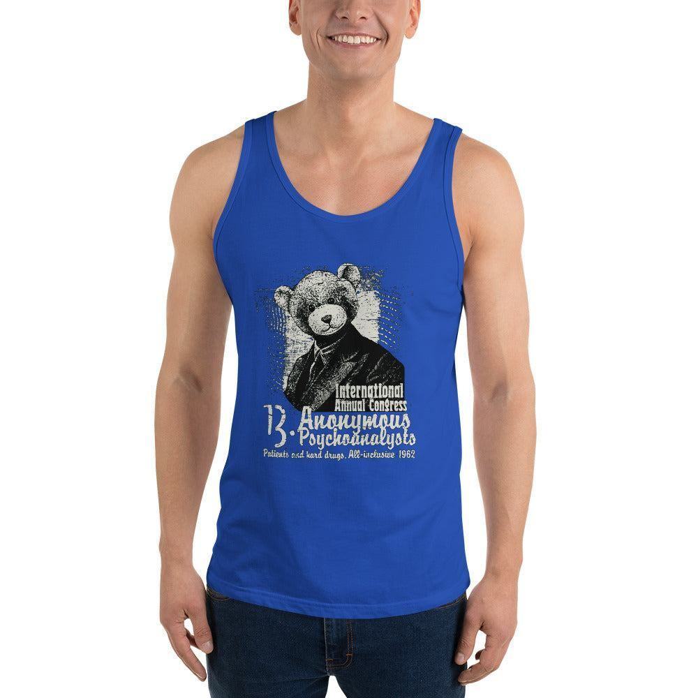 Anonymous Psychoanalysts Herren Tank Top Tank Top 44.99 Aktivität, Anonymous, atmungsaktiv, Baumwolle, bequem, Bewegungsfreiheit, Blend, Damen, Design, Fitness, Fitnessstudio, Gy, Herren, hochwertige, körperbetonte, Materialien, Muskeln, Passform, Psychoanalysts, Seitennähte, Sport, Tank, Top, Tragegefühl, Training, Tri, Unisex, Viskose JLR Design