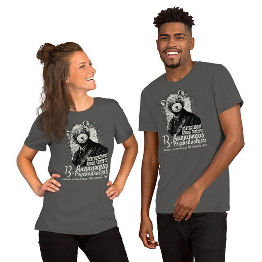 Anonymous Psychoanalysts T-Shirt T-Shirt 41.99 Airlume, Alltagskleidung, Anlässe, Anonymous, atmungsaktiv, Baumwolle, bequem, Bär, Damen, Druck, einfach, Farben, Fasern, Fitness, Frau, Garderobe, grafisch, Gym, hautfreundlich, Herren, Kleidungsstück, Komfort, Mann, Material, Passform, Polyester, Psychoanalysts, Qualität, ringegesponnene, Schlafen, Schriftzug, Schulter, Seitennaht, Solide, Sommer, Sport, Strapazierfähigkeit, T-Shirt, Taping, unifarben, Unisex, Vielfalt, vorgeschrumpftes, weich JLR Design