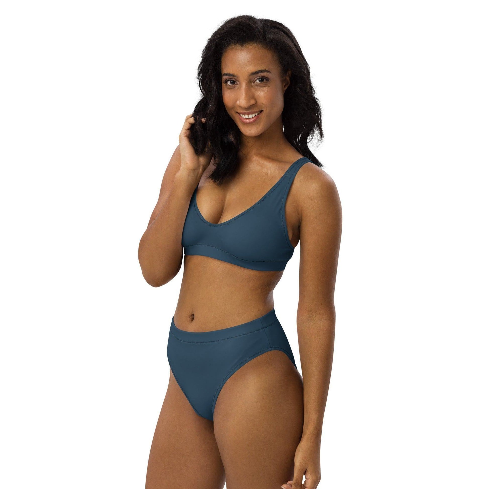 Arapawa High Waist Bikini Bikini 49.99 Arapawa, Bikini, blau, blue, Design, einfarbig, Einlagen, Elastan, Fashion, GRS, High, Mode, Passform, Polyester, Style, UPF50, Waist, zweilagig, zweitilig, Ökotex JLR Design