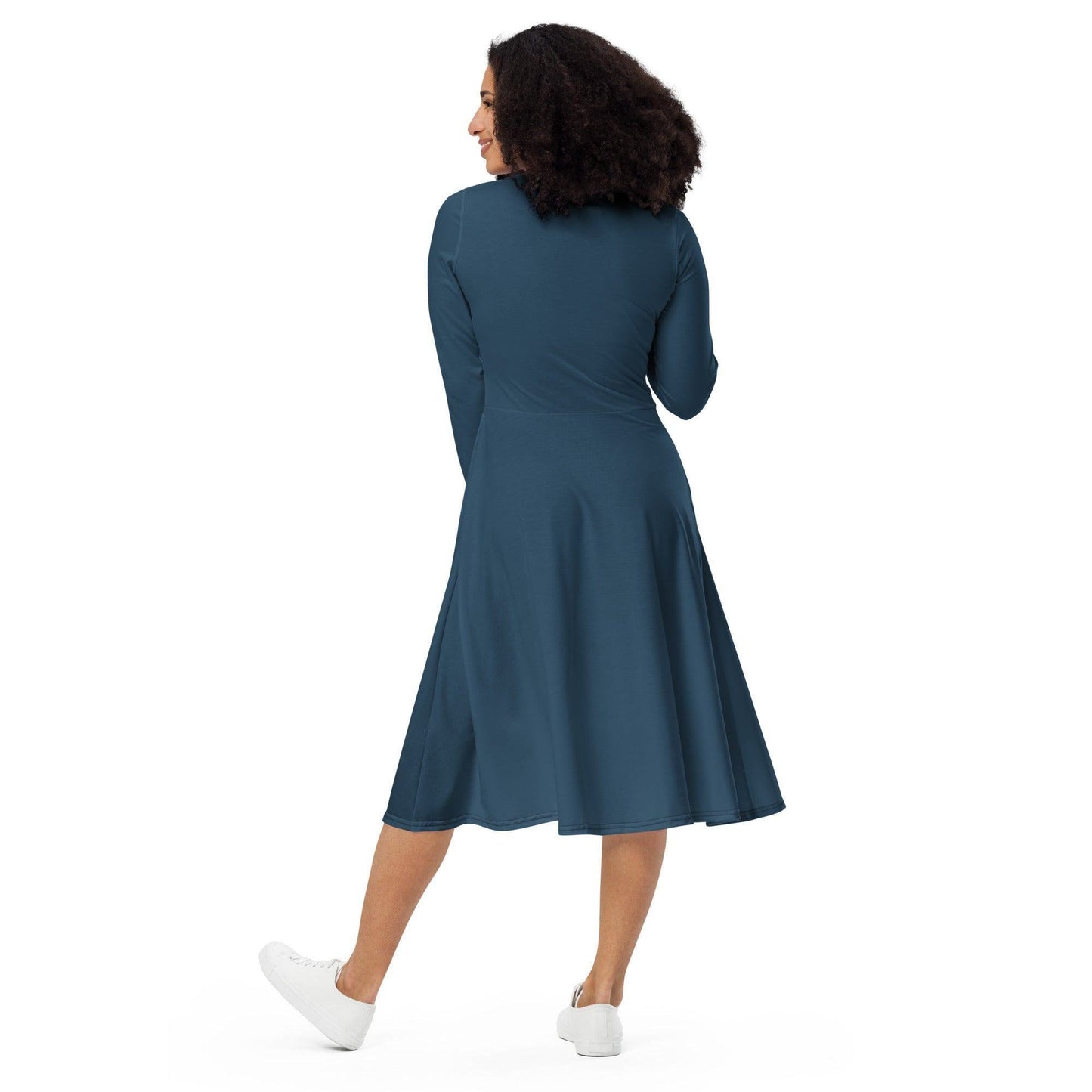 Arapawa langärmliges Midikleid Midikleid 61.99 arapawa, blau, blue, Boot-Ausschnitt, Damen, einfarbig, Elastan, eng anliegend, Frauen, Jersey, OEKOTEX100, Polyester, Premium, Seitentaschen, Strickstoff, Taille, Unterteil JLR Design