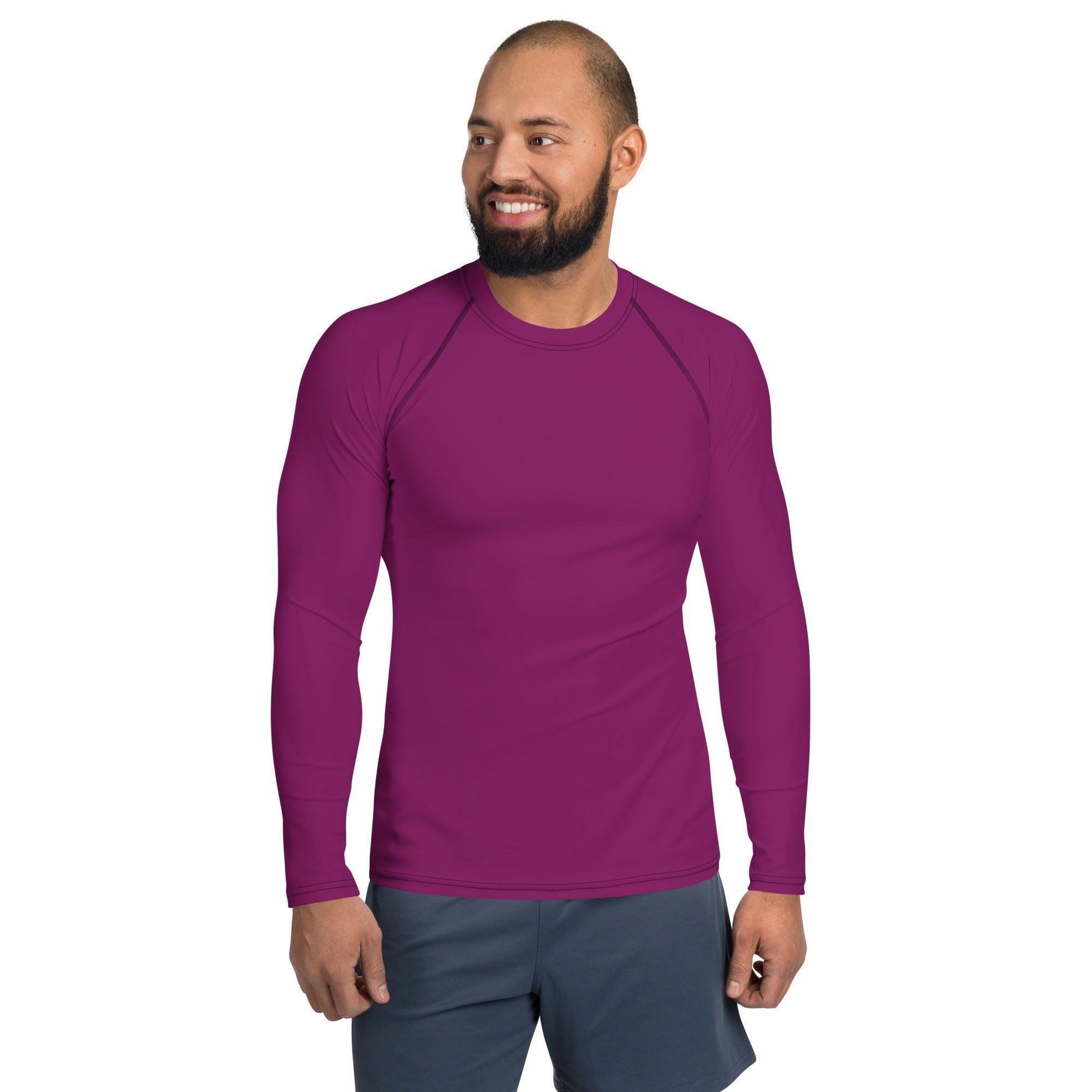 Aubergine Herren Rash Guard Rash Guard 54.99 4-Wege, Atmungsaktiv, Aubergine, bequem, einfarbig, Elastan, Flachnaht, Guard, Hautschutz, Kompression, Langarmshirt, Männermode, Outdoor, Polyester, Rash, Sand, Schwimmen, Sonnenschutz, Sportbekleidung, Strandmode, Stretchstoff, Surfen, trocknend, Wassersport, Wind JLR Design