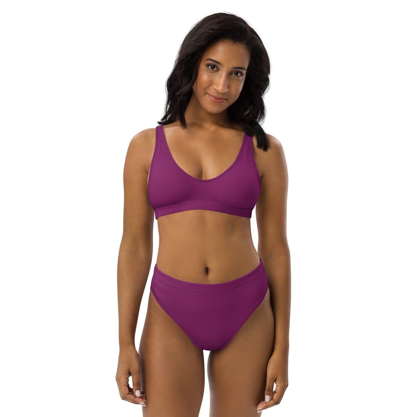 Aubergine High Waist Bikini Bikini 49.99 aubergine, Bikini, Design, einfarbig, Einlagen, Elastan, Fashion, GRS, High, Mode, Passform, Polyester, Style, UPF50, Waist, zweilagig, zweitilig, Ökotex JLR Design