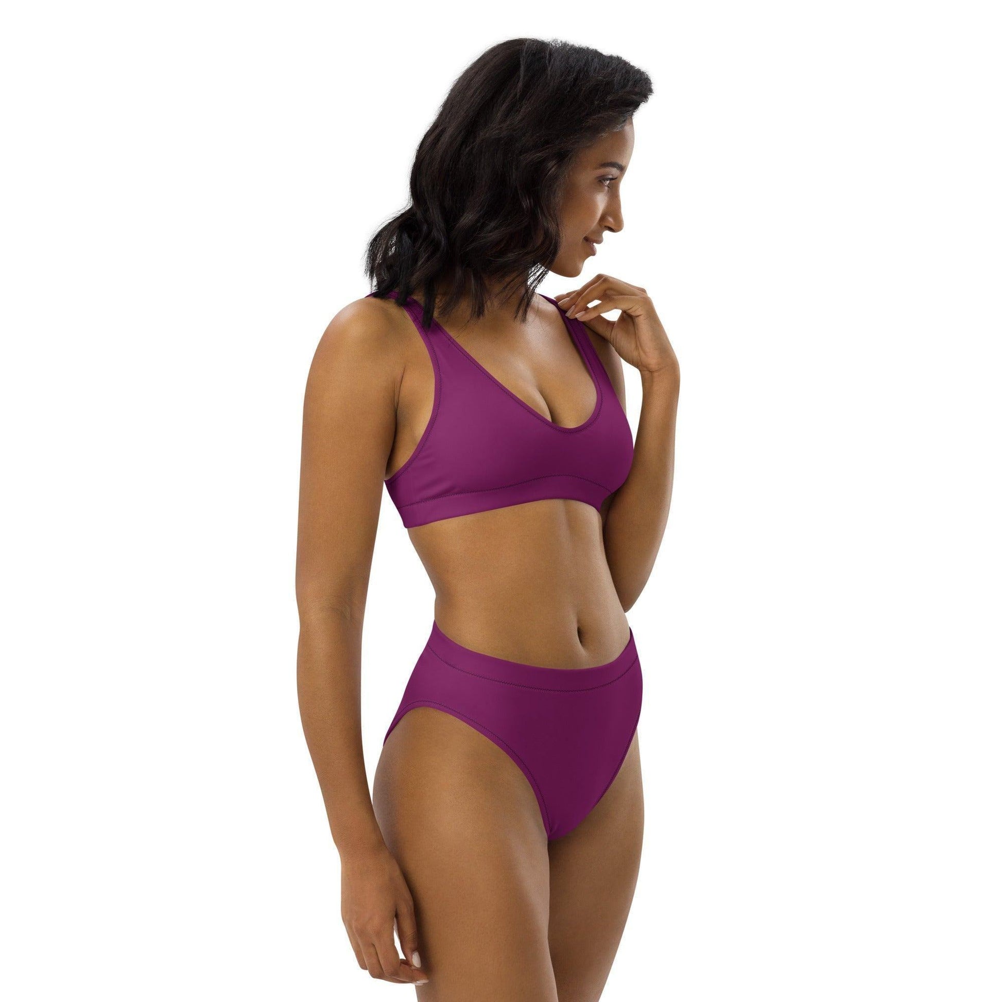 Aubergine High Waist Bikini Bikini 49.99 aubergine, Bikini, Design, einfarbig, Einlagen, Elastan, Fashion, GRS, High, Mode, Passform, Polyester, Style, UPF50, Waist, zweilagig, zweitilig, Ökotex JLR Design