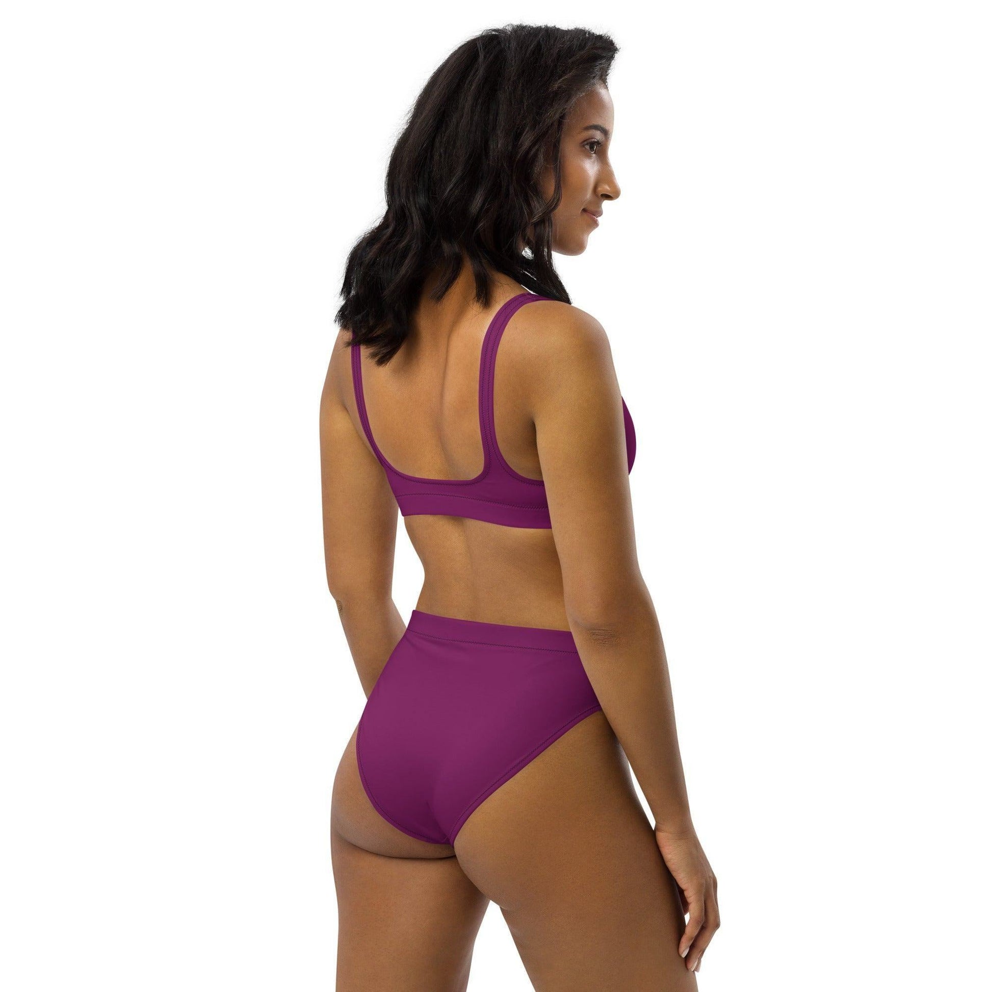 Aubergine High Waist Bikini Bikini 49.99 aubergine, Bikini, Design, einfarbig, Einlagen, Elastan, Fashion, GRS, High, Mode, Passform, Polyester, Style, UPF50, Waist, zweilagig, zweitilig, Ökotex JLR Design