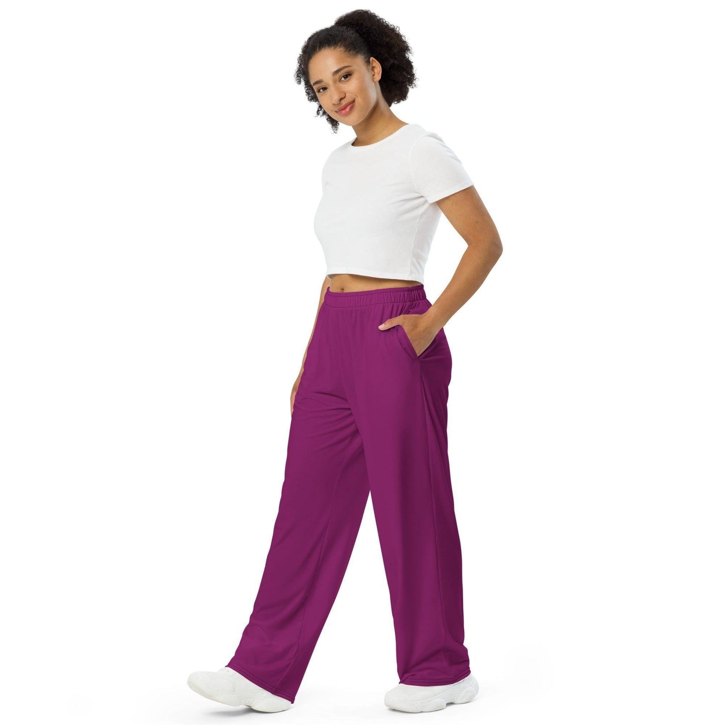 Aubergine Hose mit weitem Bein Hose mit weitem Bein 53.99 atmungsaktiv, Aubergine, Bein, beont, Bewegungsfreiheit, einfarbig, Elastan, Figur, Hose, Komfort, Kordelzug, leicht, Look, Loungewear, luftige, lässig, OEKOTEX100, optisch, Passform, Polyester, Pyjama, Seitentaschen, Sommer, Stoff, stretch, Taille, weitem JLR Design