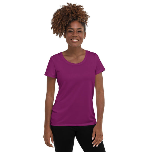 Aubergine Sport T-Shirt für Damen Sport T-Shirt JLR Design