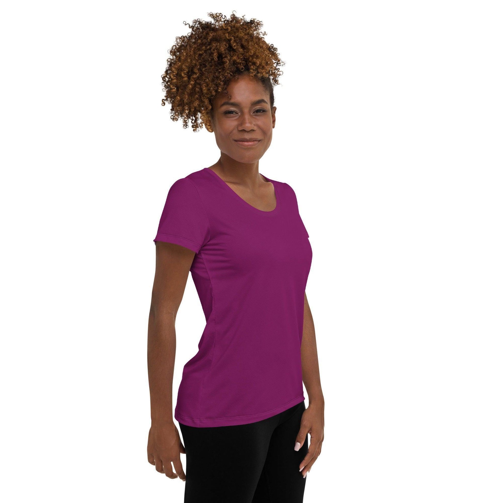 Aubergine Sport T-Shirt für Damen -- Aubergine Sport T-Shirt für Damen - XS Sport T-Shirt | JLR Design