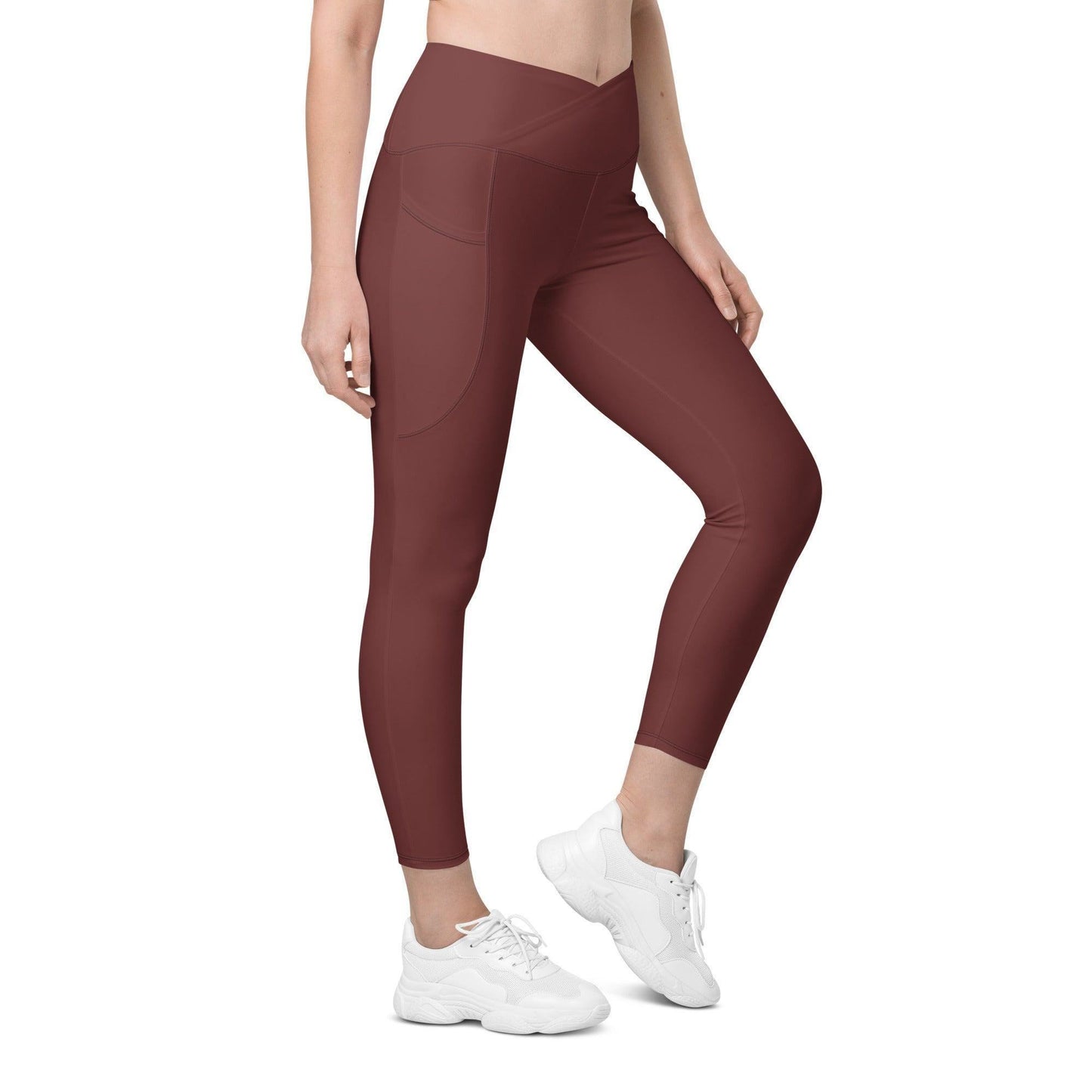 Auburn Damen V-Bund Leggings mit Taschen V-Bund Leggings 59.99 1 Tasche auf jeder Seite, atmungsaktives Material, Auburn, braun, brown, Damen, Design, einfarbig, Elastan, Fashion, Hoch tailliert, hoher Tragekomfort, Komfort, Mode, OEKOTEX100, Outfit, Polyester, schmeichelhafter Schnitt, Style, UPF50, V-Bund Leggings JLR Design