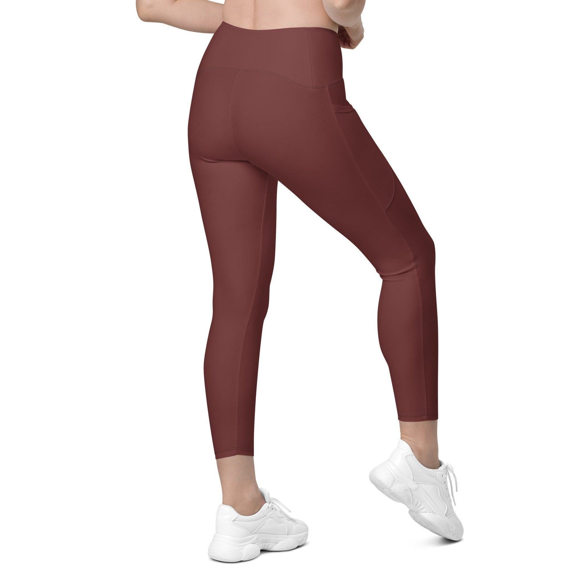 Auburn Damen V-Bund Leggings mit Taschen V-Bund Leggings 59.99 1 Tasche auf jeder Seite, atmungsaktives Material, Auburn, braun, brown, Damen, Design, einfarbig, Elastan, Fashion, Hoch tailliert, hoher Tragekomfort, Komfort, Mode, OEKOTEX100, Outfit, Polyester, schmeichelhafter Schnitt, Style, UPF50, V-Bund Leggings JLR Design