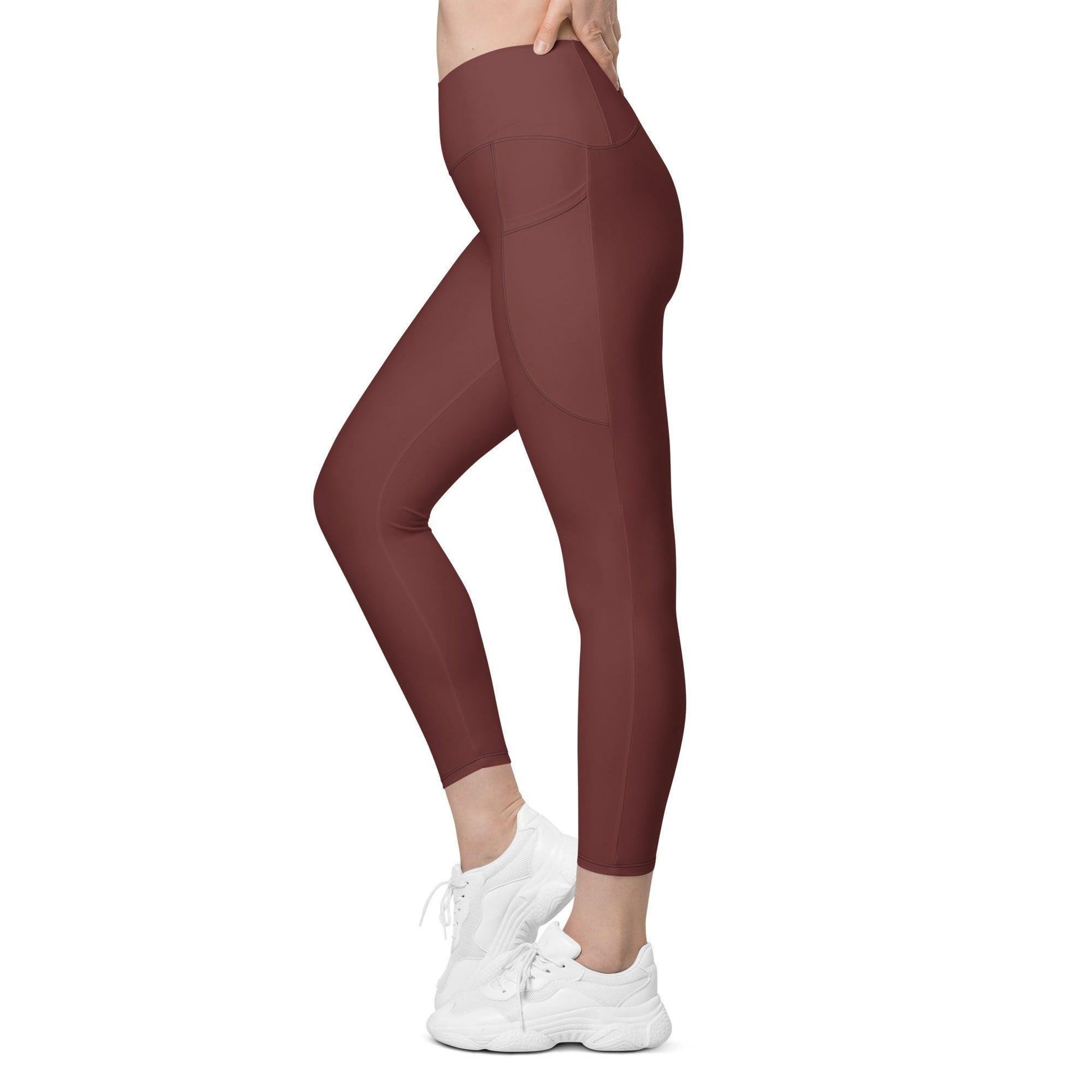 Auburn Damen V-Bund Leggings mit Taschen V-Bund Leggings 59.99 1 Tasche auf jeder Seite, atmungsaktives Material, Auburn, braun, brown, Damen, Design, einfarbig, Elastan, Fashion, Hoch tailliert, hoher Tragekomfort, Komfort, Mode, OEKOTEX100, Outfit, Polyester, schmeichelhafter Schnitt, Style, UPF50, V-Bund Leggings JLR Design