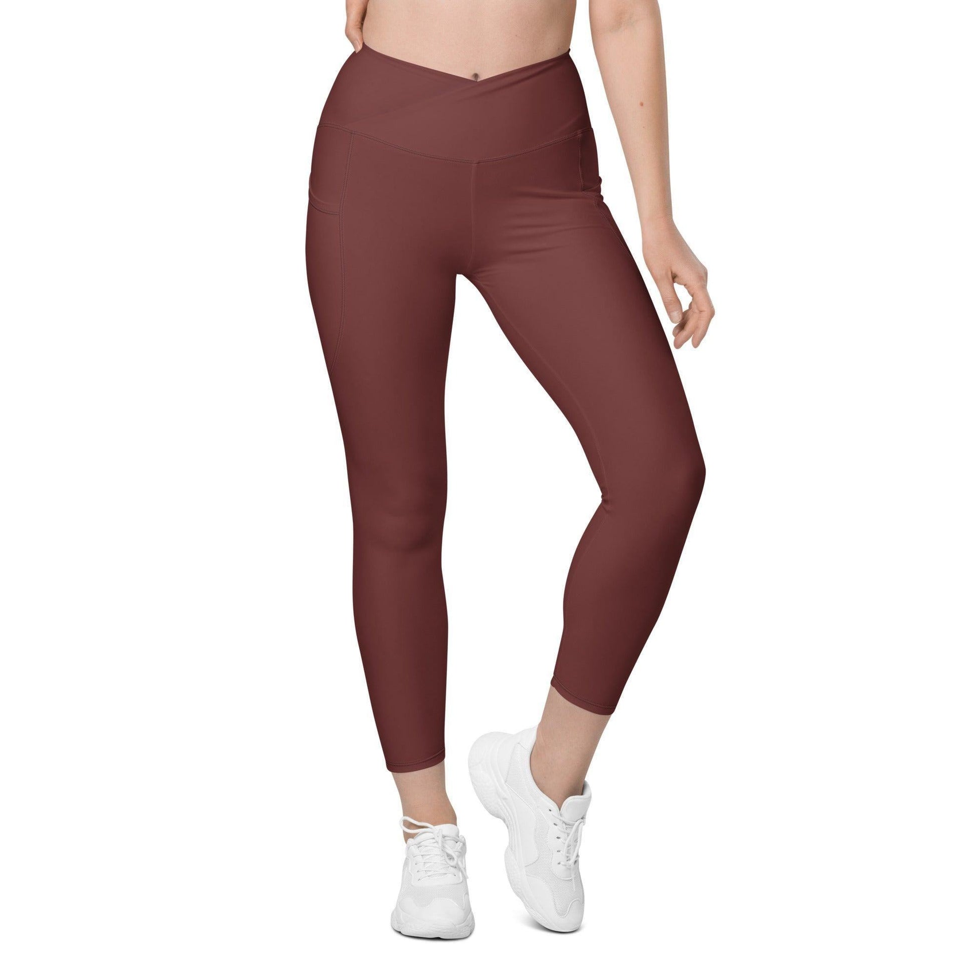 Auburn Damen V-Bund Leggings mit Taschen V-Bund Leggings 59.99 1 Tasche auf jeder Seite, atmungsaktives Material, Auburn, braun, brown, Damen, Design, einfarbig, Elastan, Fashion, Hoch tailliert, hoher Tragekomfort, Komfort, Mode, OEKOTEX100, Outfit, Polyester, schmeichelhafter Schnitt, Style, UPF50, V-Bund Leggings JLR Design