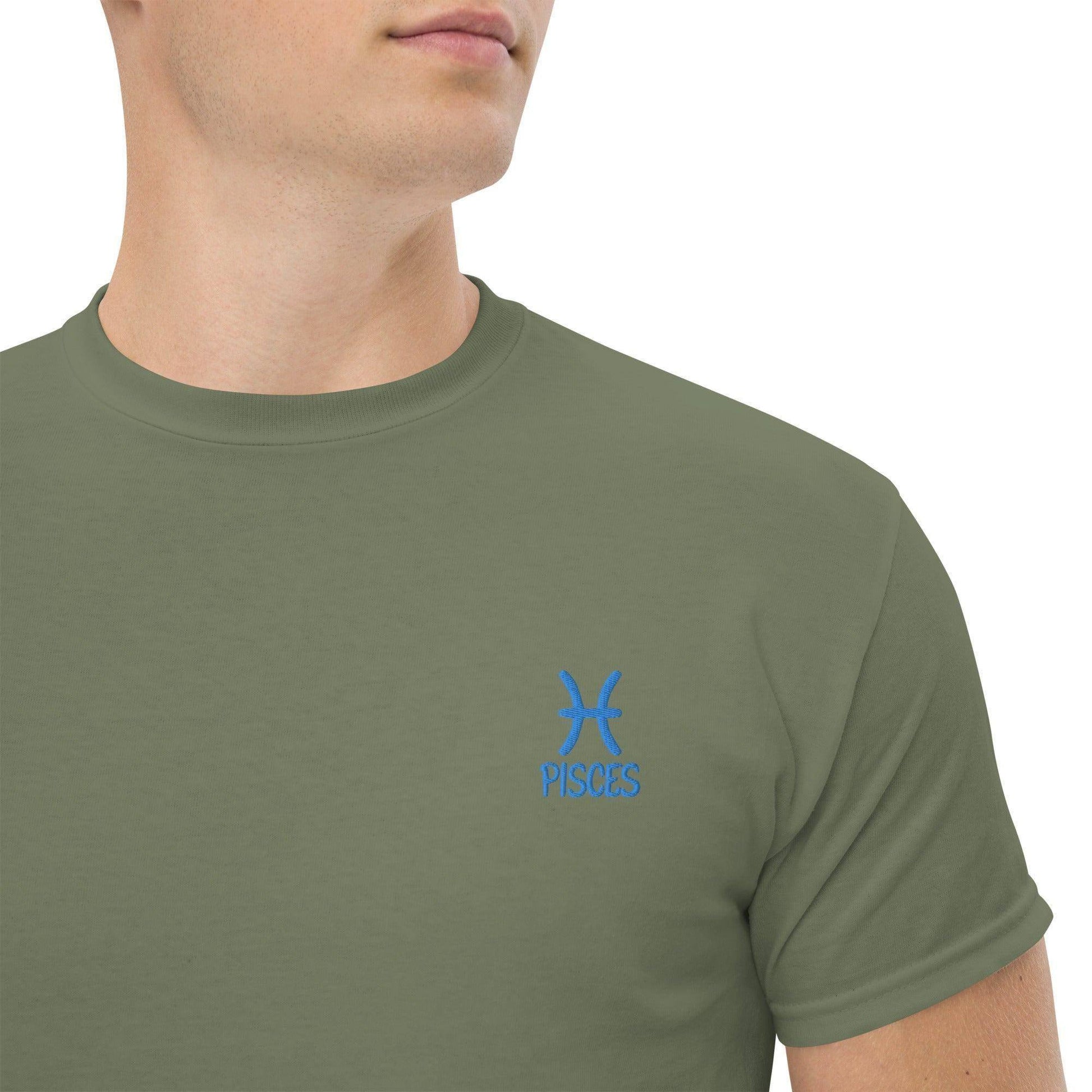 besticktes-sternzeichen-fische-herren-t-shirt-t-shirt-jlr-design-73400 - JLR Design