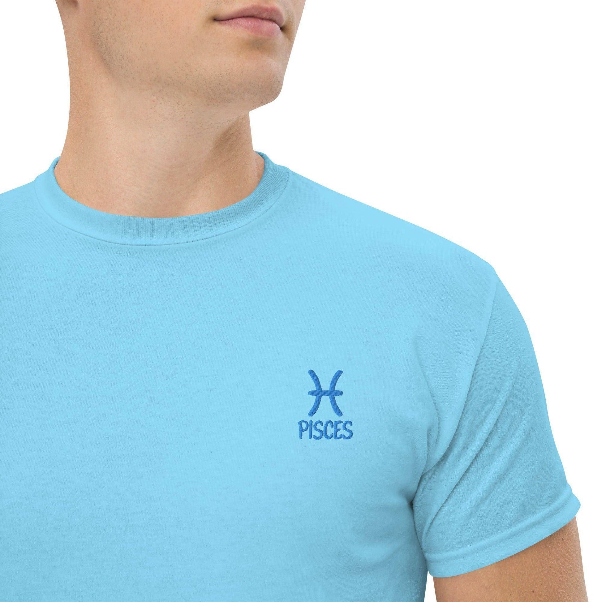 besticktes-sternzeichen-fische-herren-t-shirt-t-shirt-jlr-design-38025 - JLR Design