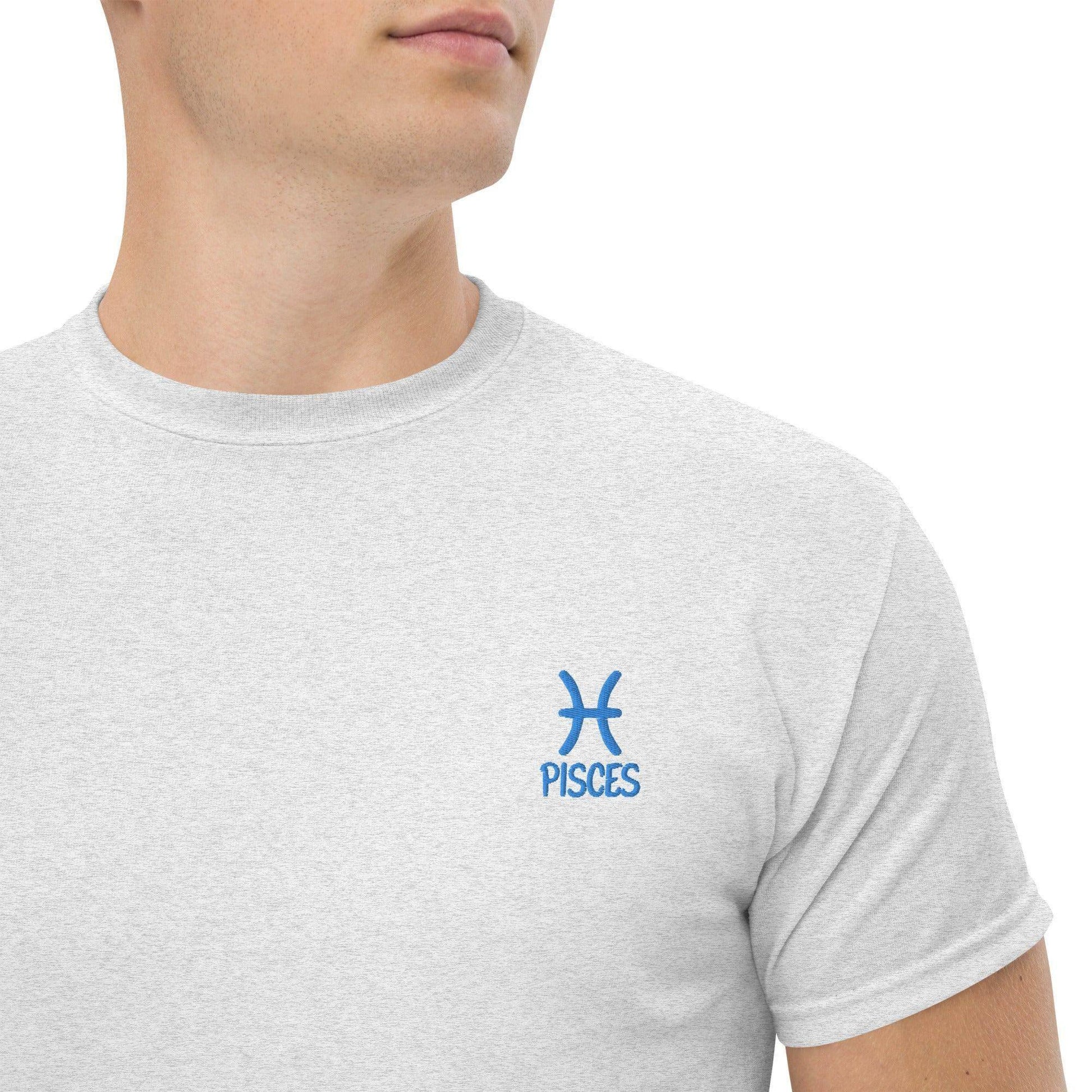 besticktes-sternzeichen-fische-herren-t-shirt-t-shirt-jlr-design-74708 - JLR Design