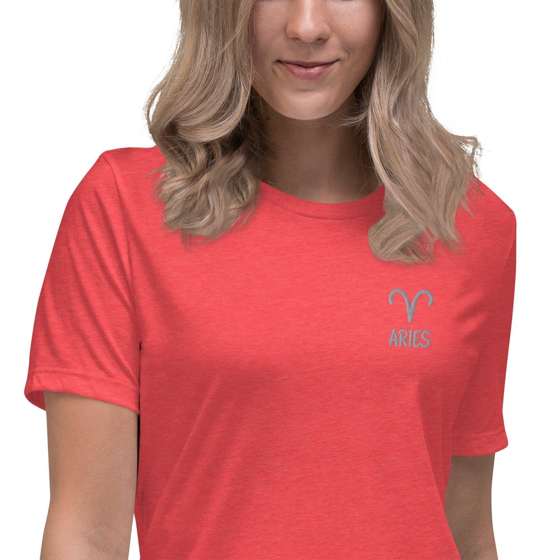 Besticktes Sternzeichen Widder Damen-T-Shirt T-Shirt 38.99 Aries, Astrology, baumwolle, bequem, bestickt, Büro, Damen, Design, embroided, Fashion, figurbetont, Frauen, Freizeit, hautfreundlich, heather, Horoskop, Jeans, kombination, Mode, Passform, polyester, Rundhalsausschnitt, Röcke, Shorts, Sign, Sternzeichen, stilvoll, Style, T-Shirt, vorgeschrumpft, weich, Widder, Zodiac JLR Design