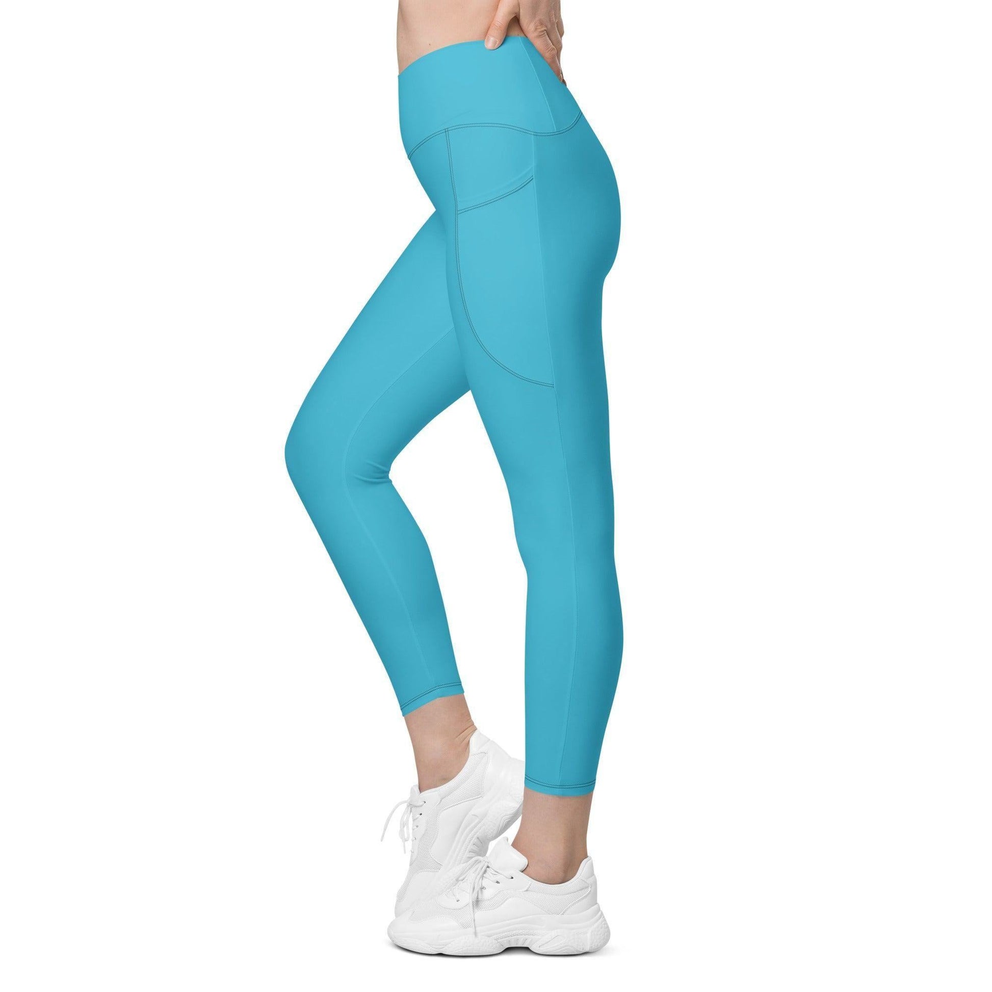 Birght Summer Sky Damen V-Bund Leggings mit Taschen V-Bund Leggings 59.99 1 Tasche auf jeder Seite, atmungsaktives Material, blau, blue, Bright, Damen, Design, einfarbig, Elastan, Fashion, Hoch tailliert, hoher Tragekomfort, Komfort, Mode, OEKOTEX100, Outfit, Polyester, schmeichelhafter Schnitt, Sky, Style, Summer, UPF50, V-Bund Leggings JLR Design