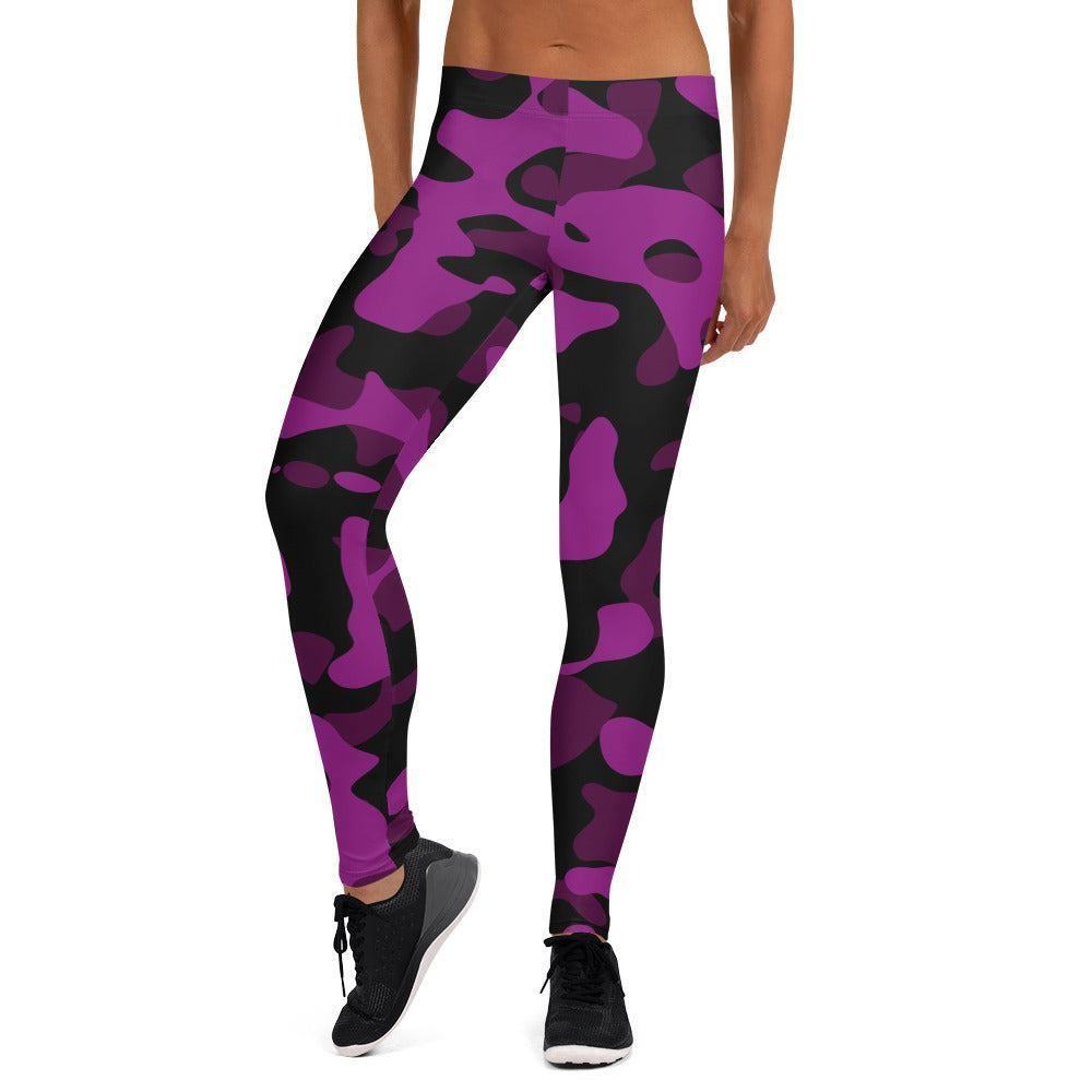 Black Violet Camouflage Damen Leggings Leggings 59.99 Aktivität, Black, Camo, Camouflage, Damen, Damenmode, dehnbar, Design, einfarbig, elegant, Fashion, figurbetont, Fitness, laufen, Leggings, Mode, Muster, Outfit, Pattern, Pilates, purple, Sportbekleidung, Sportlerin, Streetwear, Stretch, stylisch, Tarnmuster, Tragekomfort, Violet, weich, Yoga JLR Design