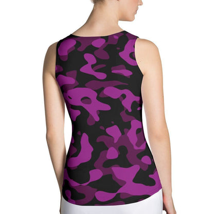 Black Violet Camouflage Damen Tank Top Tank Top 44.99 aktiv, angenehmes, atmungsaktiv, Ausschnitt, betont, Bewegungsfreiheit, black, breite, Camo, Camouflage, Damen, Elastan, enganliegend, Farben, Fashion, Figur, Fitness, Frauen, Gym, lila, Look, Mikrofasergarn, Mode, Muscle, Musthave, Outfit, Pattern, Polyester, schwarz, Sommer, Style, Tank, Tarnmuster, Top, Tragegefühl, Training, Träger, verschiedene, violet JLR Design