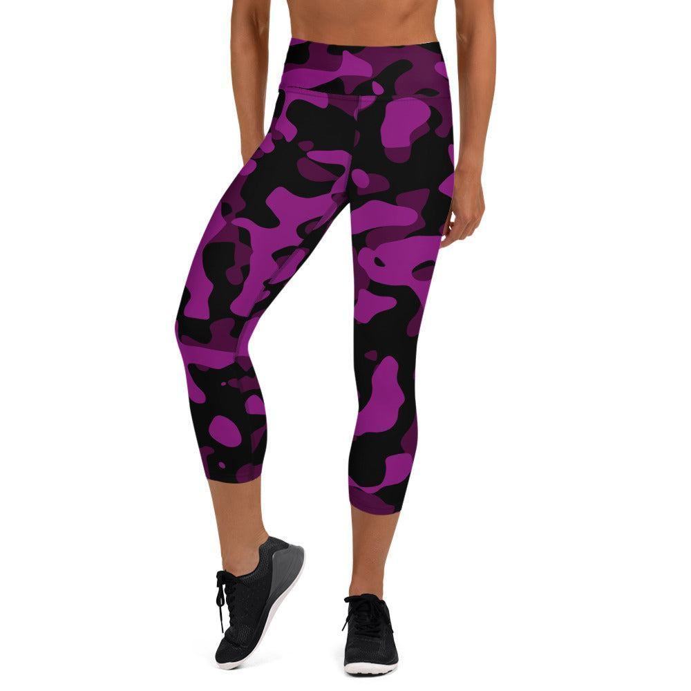 Black Violet Camouflage Damen Yoga Capri Leggings Yoga Capri Leggings 54.99 Bewebungsfreiheit, Bewegung, Black, Bund, Camo, Camouflage, Capri, Damen, Design, Elastan, Fashion, Fitness, Fitnessstudio, Flacher, Gummizug, Gym, hochwertig, Körper, Leggings, Material, Mode, Pattern, Polyester, Saum, Session, Sport, Streetwear, Style, Tarnmuster, USF50, Vier-Wege-Stretch, Violet, Wadenlang, Yoga JLR Design