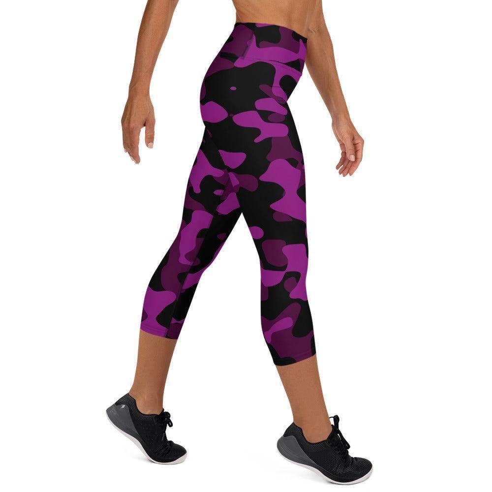 Black Violet Camouflage Damen Yoga Capri Leggings Yoga Capri Leggings 54.99 Bewebungsfreiheit, Bewegung, Black, Bund, Camo, Camouflage, Capri, Damen, Design, Elastan, Fashion, Fitness, Fitnessstudio, Flacher, Gummizug, Gym, hochwertig, Körper, Leggings, Material, Mode, Pattern, Polyester, Saum, Session, Sport, Streetwear, Style, Tarnmuster, USF50, Vier-Wege-Stretch, Violet, Wadenlang, Yoga JLR Design