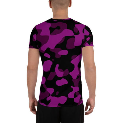 Black Violet Camouflage Sport T-Shirt für Herren -- Black Violet Camouflage Sport T-Shirt für Herren - XS Sport T-Shirt | JLR Design