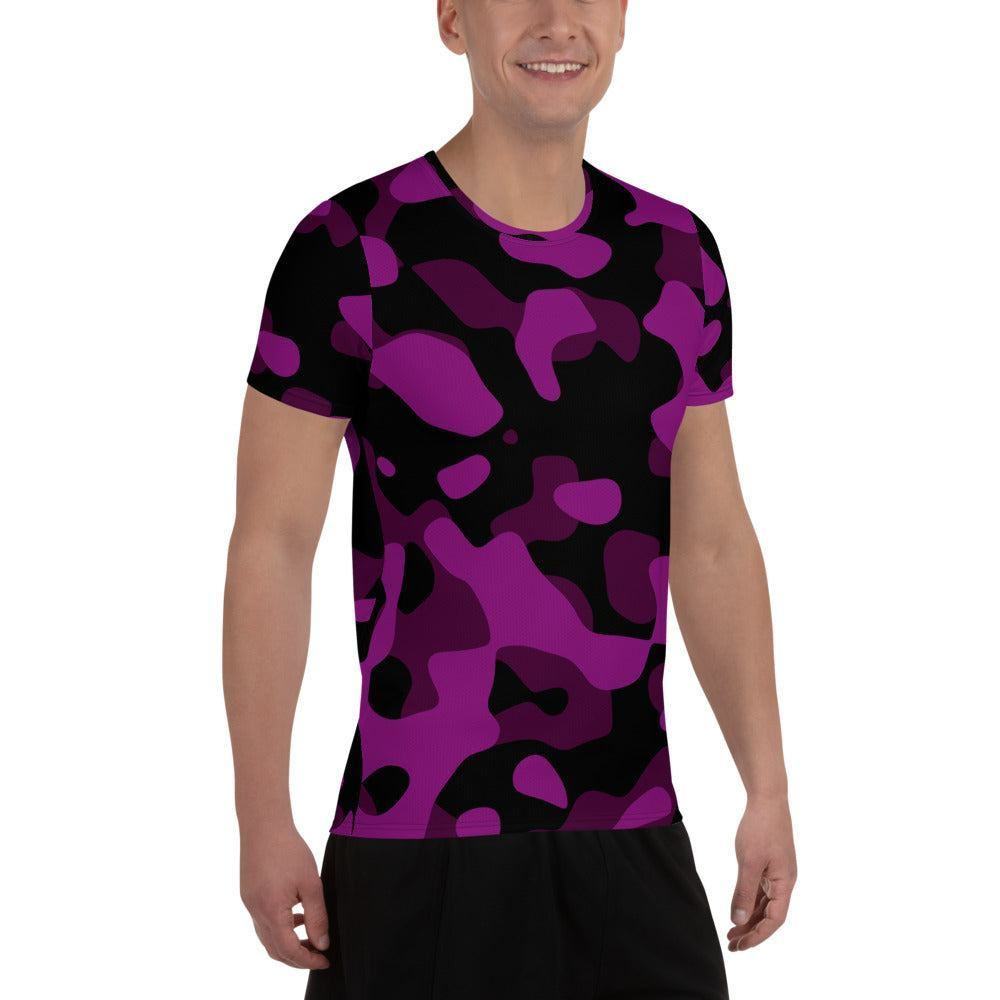 Black Violet Camouflage Sport T-Shirt für Herren -- Black Violet Camouflage Sport T-Shirt für Herren - XS Sport T-Shirt | JLR Design