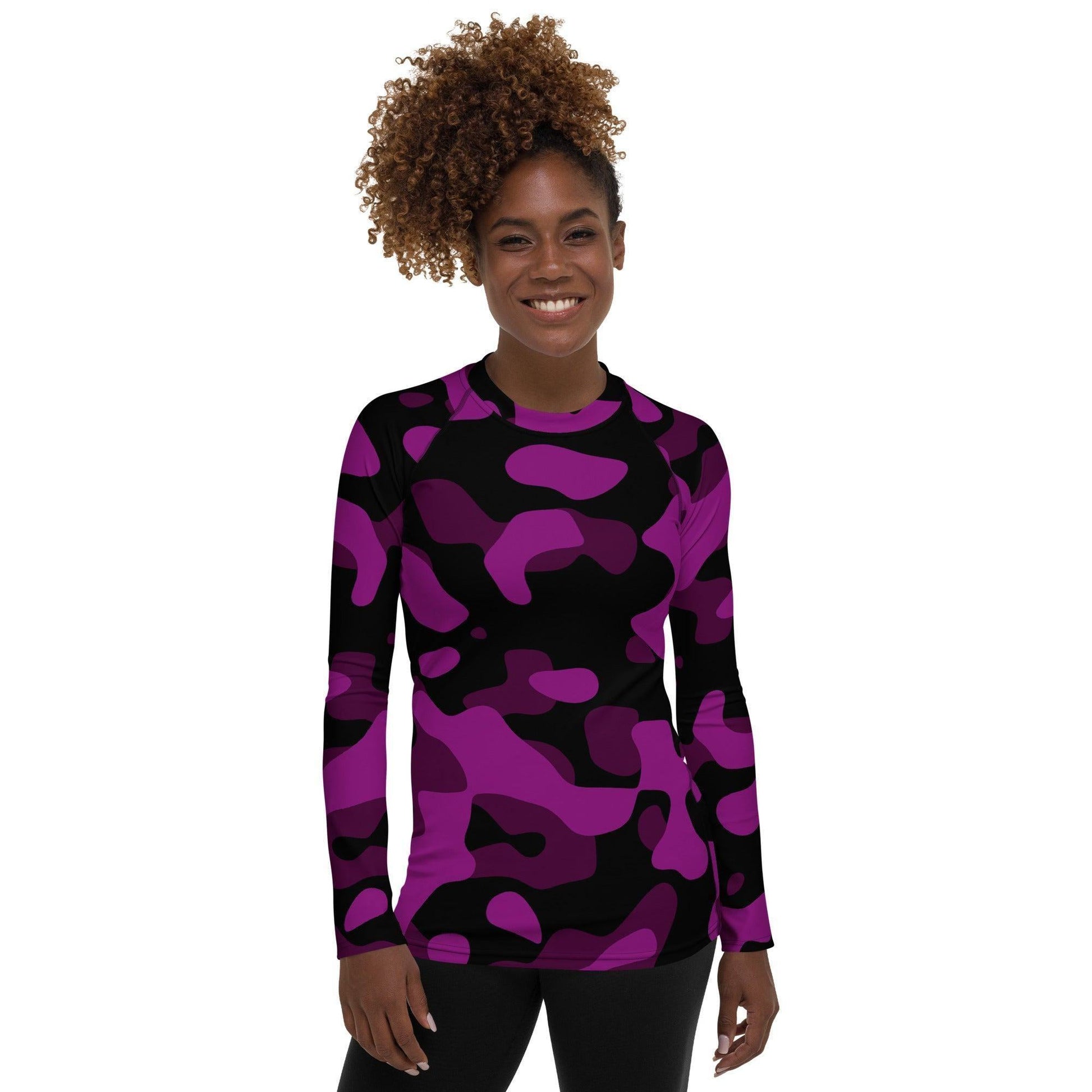 Black Violet Damen Rash Guard Rash Guard 59.99 4-Wege, Atmungsaktiv, bequem, Black, Camo, Camouflage, Design, Elastan, Fashion, Flachnaht, Guard, Hautschutz, Kompression, Langarmshirt, Mode, Männermode, Outdoor, Pattern, pink, Polyester, Rash, Sand, schwarz, Schwimmen, Sonnenschutz, Sportbekleidung, Strandmode, Stretchstoff, Style, Surfen, Tarnmuster, trocknend, Violet, Wassersport, Wind JLR Design