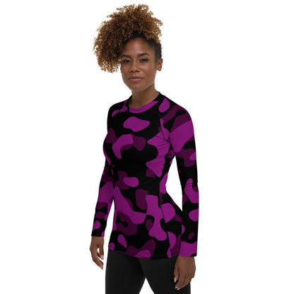 Black Violet Damen Rash Guard Rash Guard 59.99 4-Wege, Atmungsaktiv, bequem, Black, Camo, Camouflage, Design, Elastan, Fashion, Flachnaht, Guard, Hautschutz, Kompression, Langarmshirt, Mode, Männermode, Outdoor, Pattern, pink, Polyester, Rash, Sand, schwarz, Schwimmen, Sonnenschutz, Sportbekleidung, Strandmode, Stretchstoff, Style, Surfen, Tarnmuster, trocknend, Violet, Wassersport, Wind JLR Design