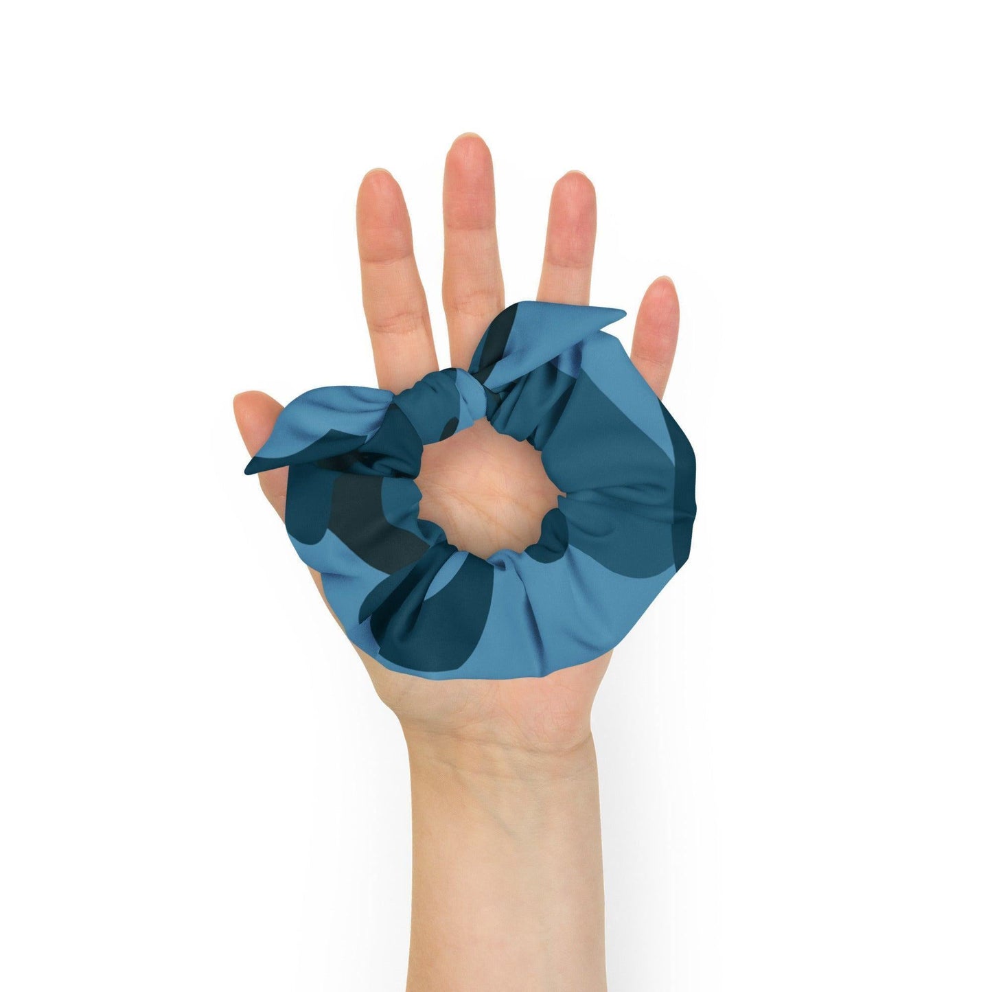 Blau Camouflage Scrunchie -- Blau Camouflage Scrunchie - undefined Scrunchie | JLR Design