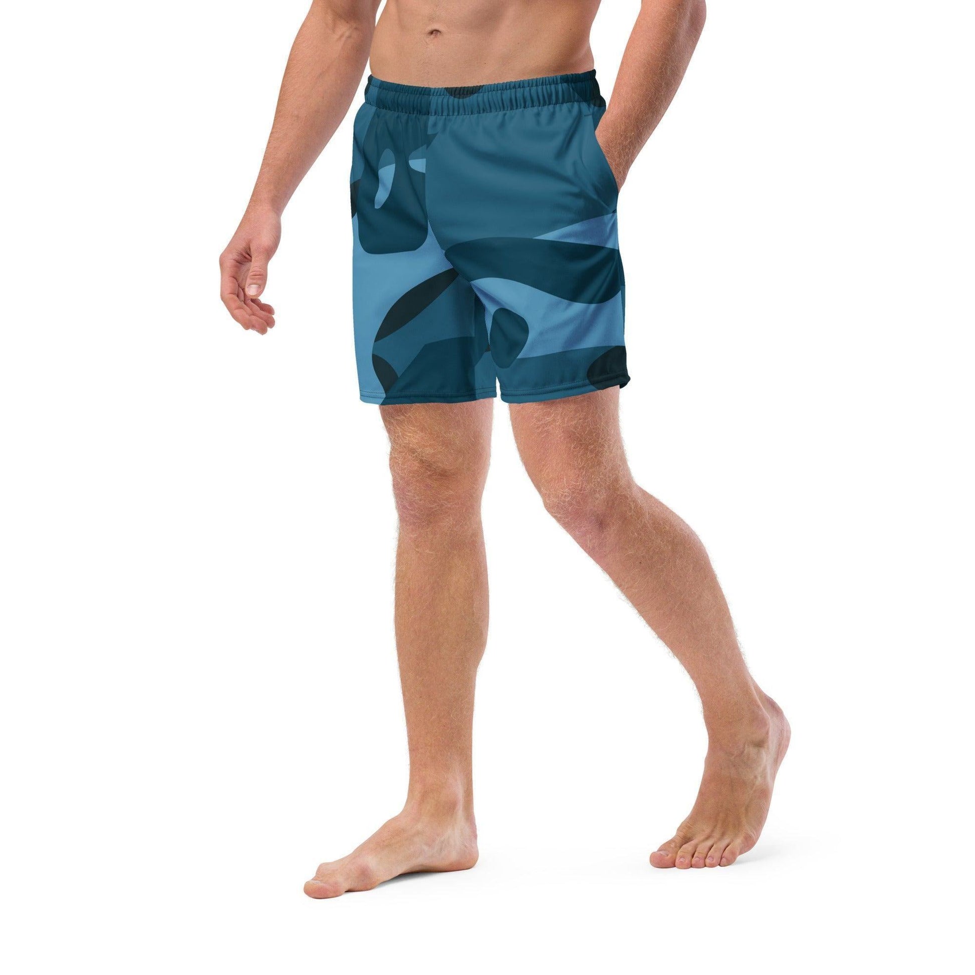 Blaue Camouflage Herren Badehose Badehose 64.99 Badehose, Badevergnügen, blaue, blue, Camo, Camouflage, Elastan, Herren, Hüftband, Innenfutter, Komfort, Kordelzug, Mann, Muster, Männer, Passform, Pattern, Polyester, Pool, recycelt, Scheuerschutz, See, Tarnmuster, trocknend JLR Design