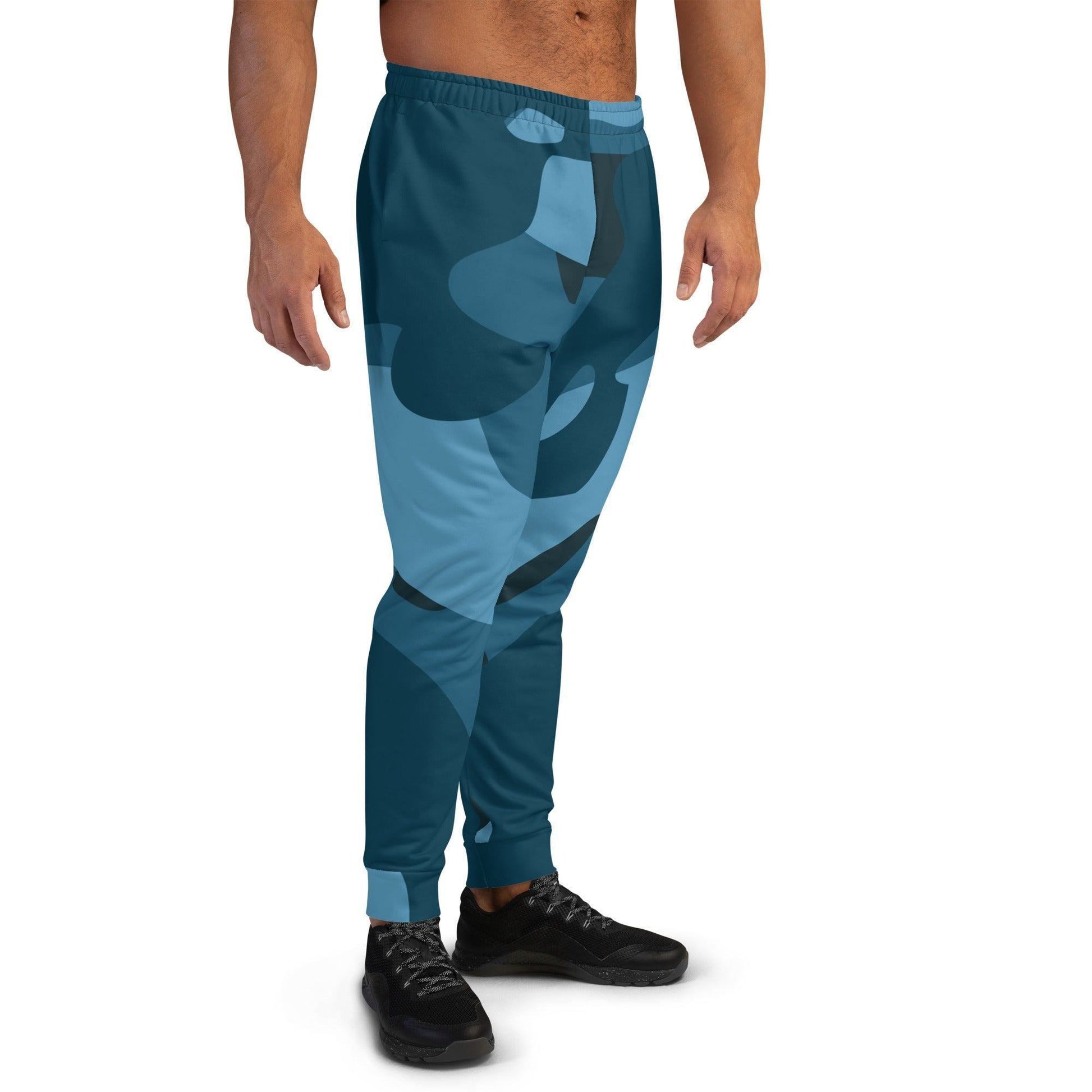 Blaue Camouflage Herren Jogginghose Jogginghose 66.99 atmungsaktiv, Baumwolle, blau, blue, Bündchen, Camo, Camouflage, Elastan, Fitness, Fleece, Gym, Herren, Jogginghose, Kordelzug, Mann, Muster, Männer, OEKOTEX100, Passform, Passoform, Pattern, Polyester, Relaxen, schlanke, Sport, Tarnfarben, Taschen, Tragekomfort JLR Design