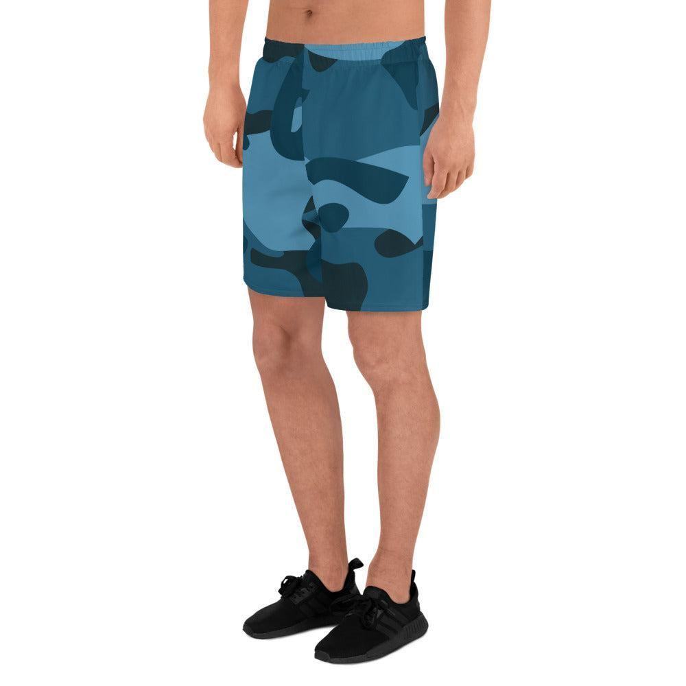 Blaue Camouflage Herren Sport Shorts -- Blaue Camouflage Herren Sport Shorts - undefined Sport Shorts | JLR Design