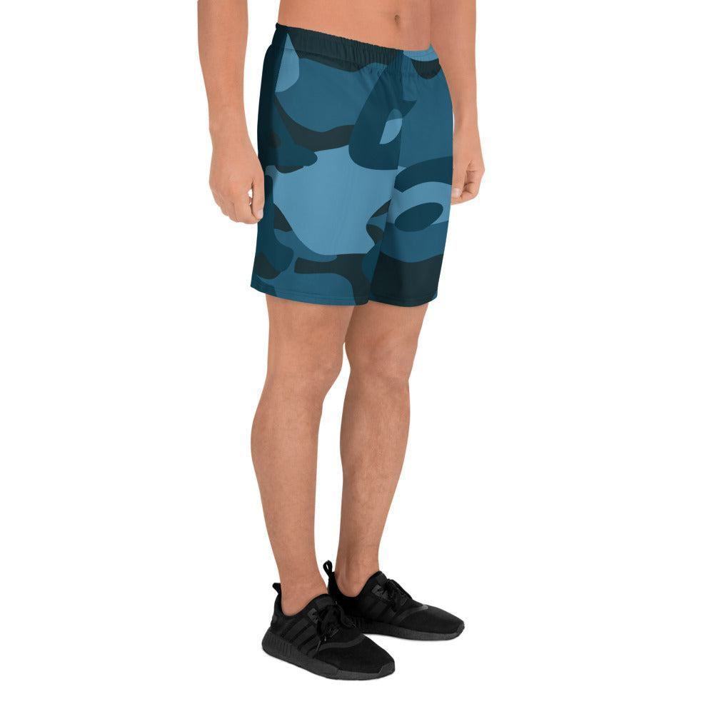 Blaue Camouflage Herren Sport Shorts -- Blaue Camouflage Herren Sport Shorts - undefined Sport Shorts | JLR Design