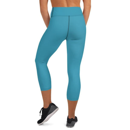 Blaue Damen Yoga Capri Leggings -- Blaue Damen Yoga Capri Leggings - undefined Yoga Capri Leggings | JLR Design