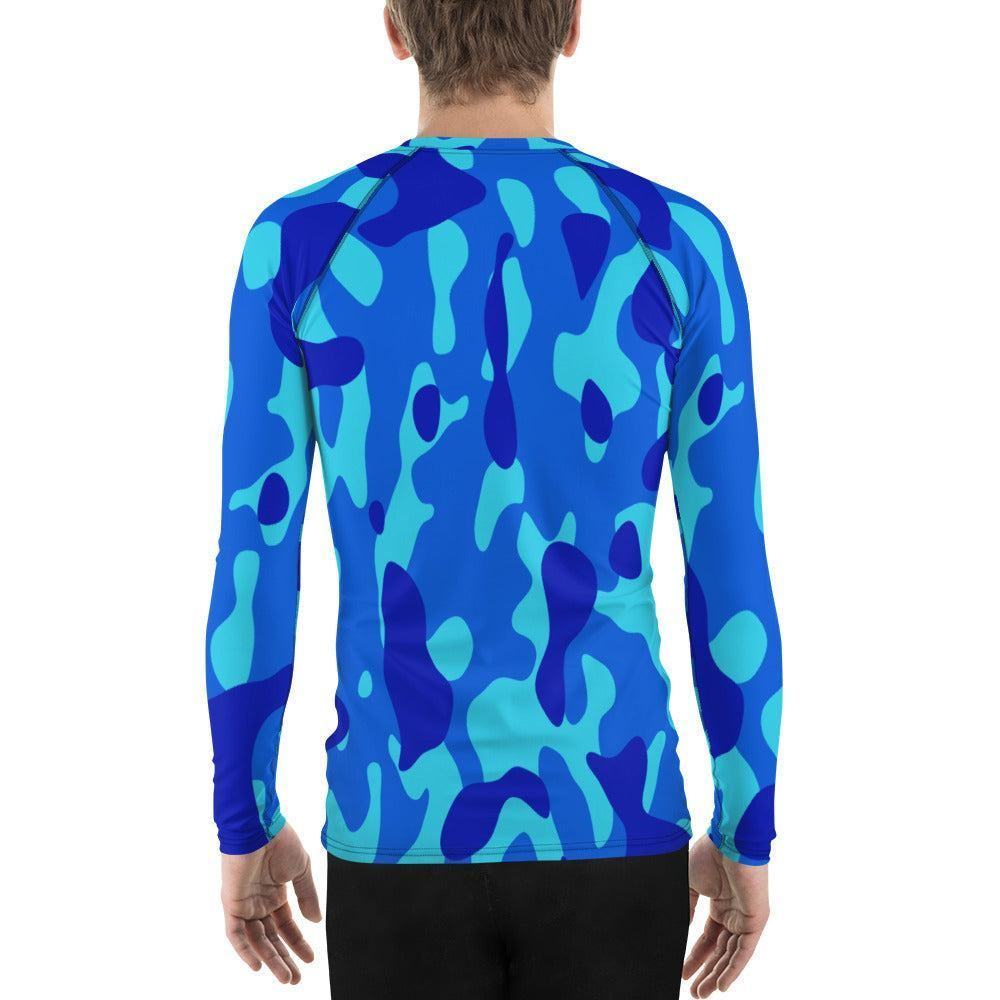 Blue Camouflage Herren Rash Guard Rash Guard 59.99 4-Wege, Atmungsaktiv, bequem, blau, blue, Camo, Camouflage, Design, Elastan, Fashion, Flachnaht, Guard, Hautschutz, Kompression, Langarmshirt, Mode, Männermode, Outdoor, Pattern, Polyester, Rash, Sand, Schwimmen, Sonnenschutz, Sportbekleidung, Strandmode, Stretchstoff, Style, Surfen, Tarnmuster, trocknend, Wassersport, Wind JLR Design