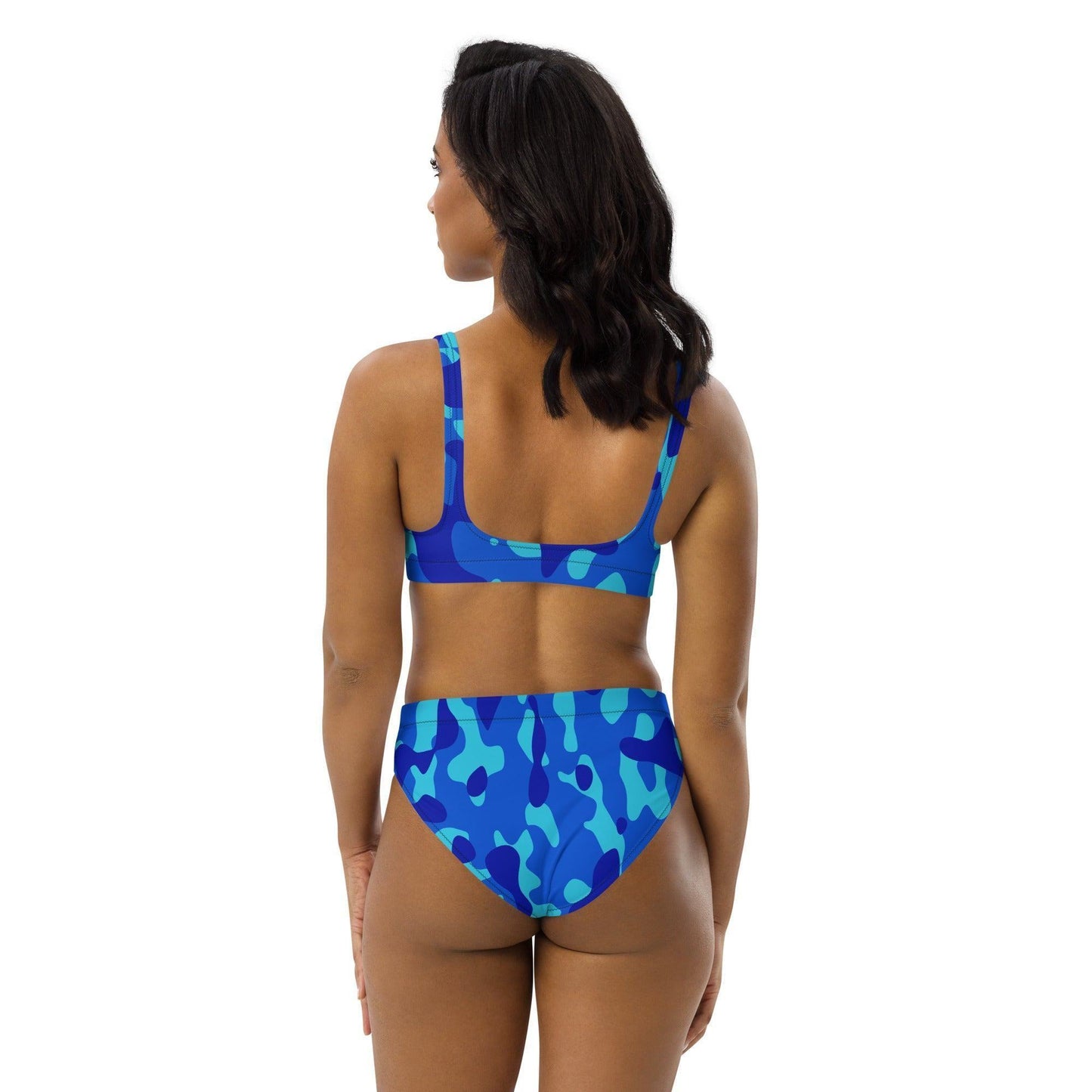 Blue Camouflage High Waist Bikini Bikini 56.99 Bikini, blau, blue, Camo, Camouflage, Design, Einlagen, Elastan, Fashion, GRS, High, Mode, Muster, Passform, Pattern, Polyester, Style, Tarnfarben, UPF50, Waist, zweilagig, zweitilig, Ökotex JLR Design