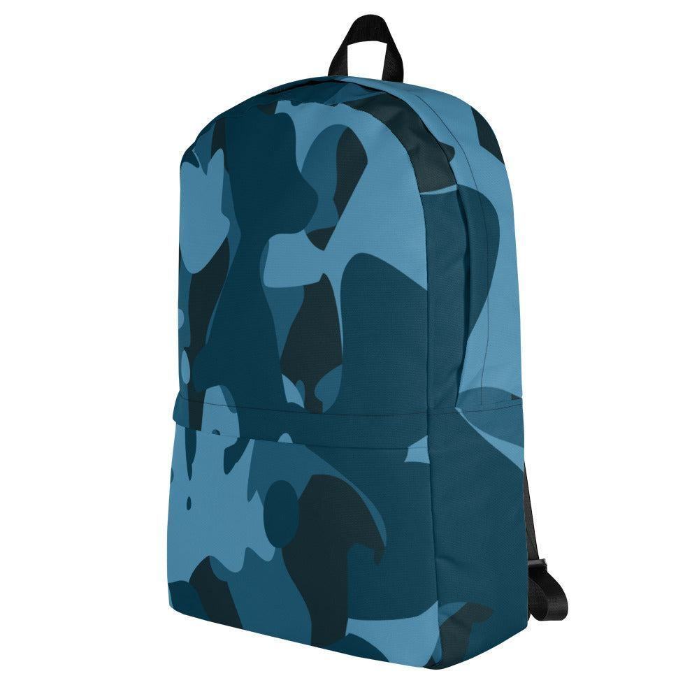 Blue Camouflage mittelgroßer Rucksack Rucksack 63.99 15l, 20kg, Accessoire, Backpack, Camo, Camouflage, Design, einfarbig, Fach, Fashion, Freizeit, gepolstert, Innenfutter, Innentasche, Laptop, mittelgroß, Netzstoff, Pattern, Platz, Polyester, Rucksack, Schule, Schulrucksack, Seidiges, seperates, Streetwear, Style, Tarnmuster, Tasche, Transport, Vordertasche, wasserabweisend, Wertsachen JLR Design